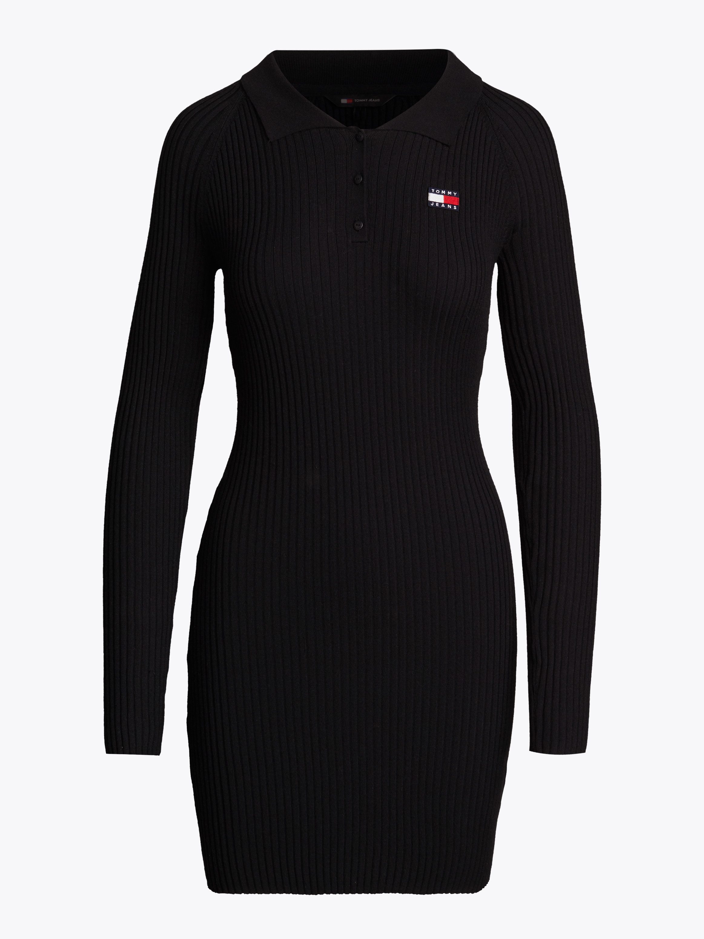 TOMMY JEANS Gebreide jurk TJW COLLAR BADGE SWTER DRESS EXT