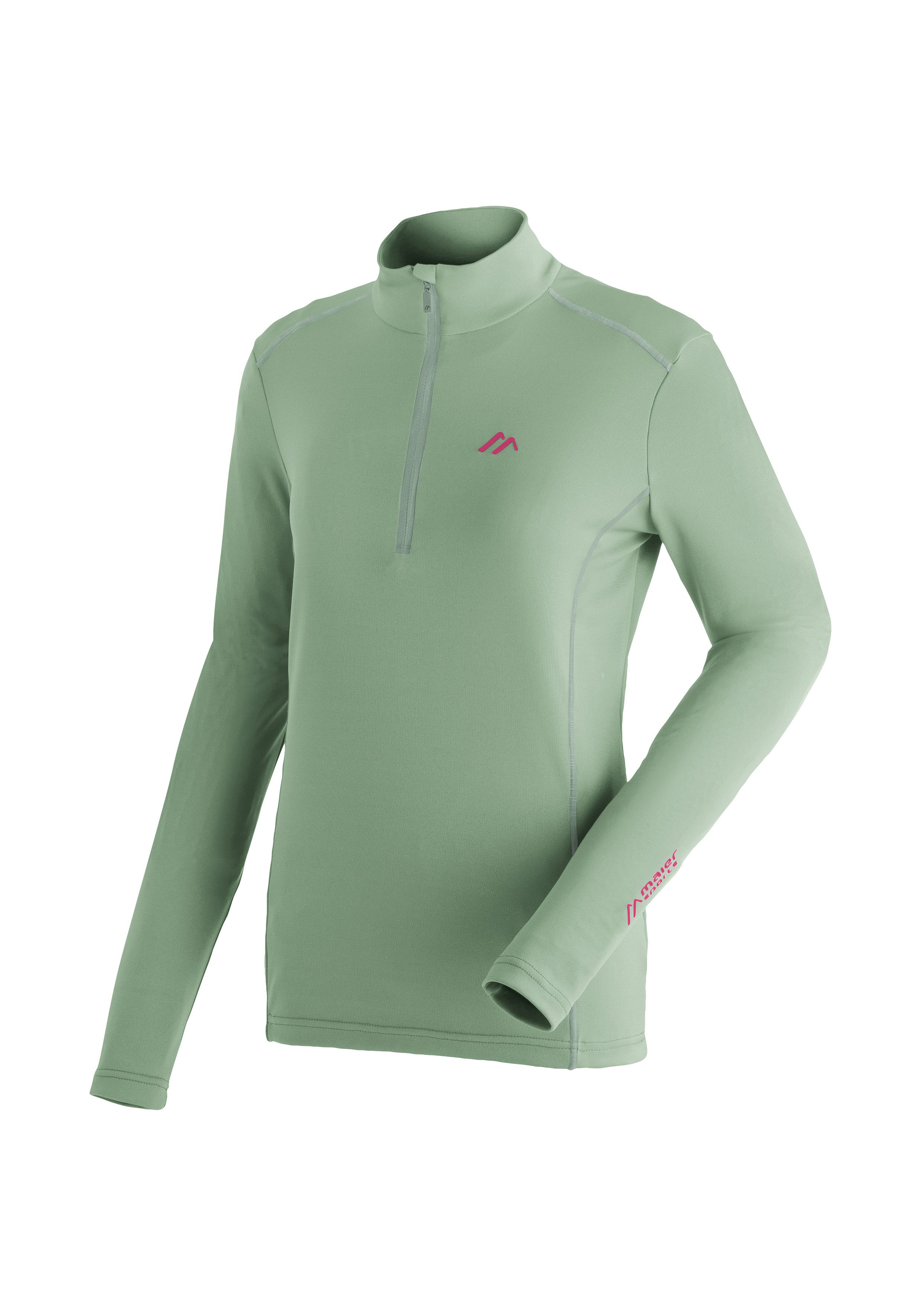 Maier Sports Fleecetrui Jenna Rec Dames midlayer, elastisch en onderhoudsvriendelijk half-zip fleece