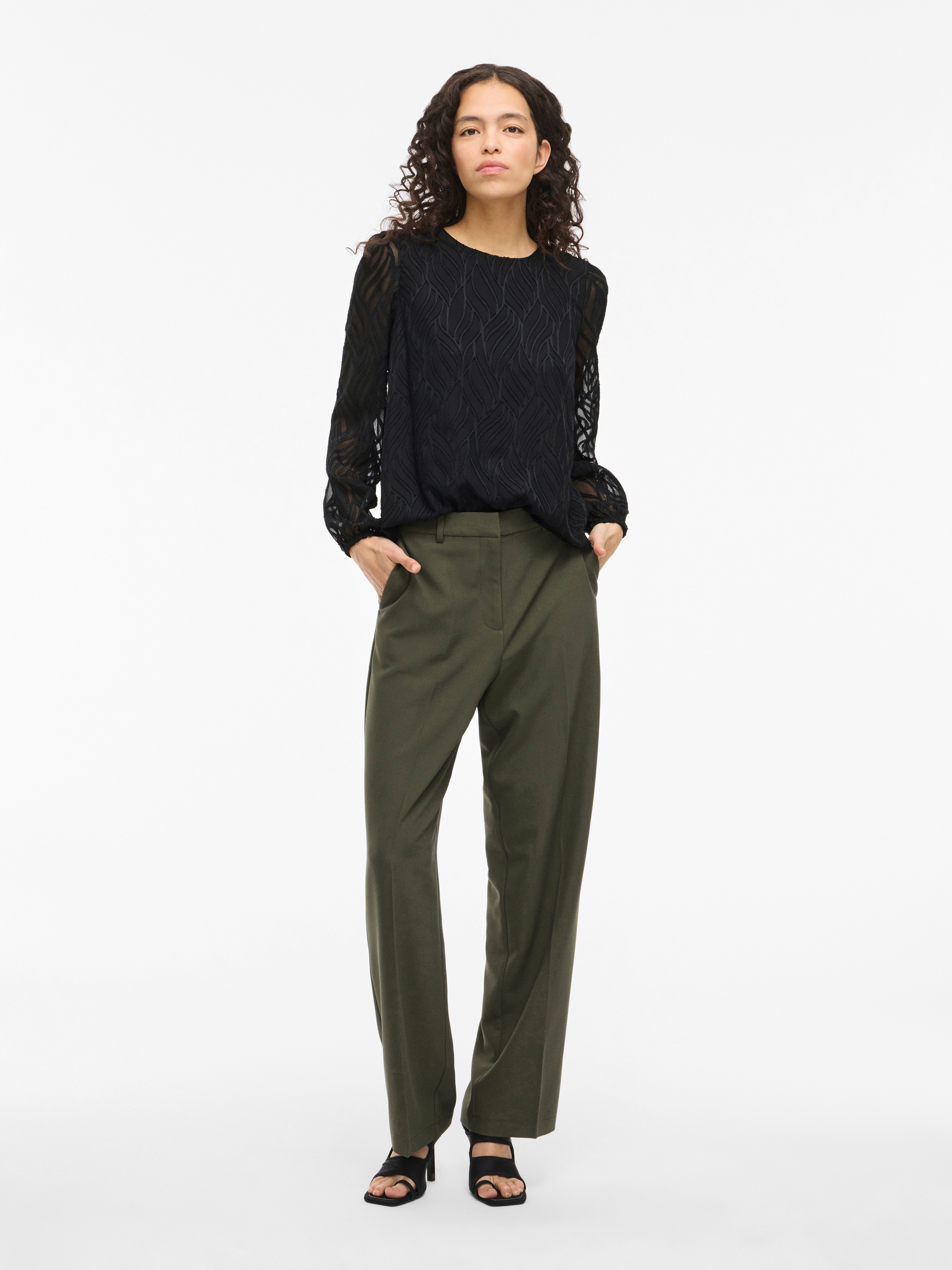 Vila Shirt VIMIKA O-NECK L/S TOP - NOOS