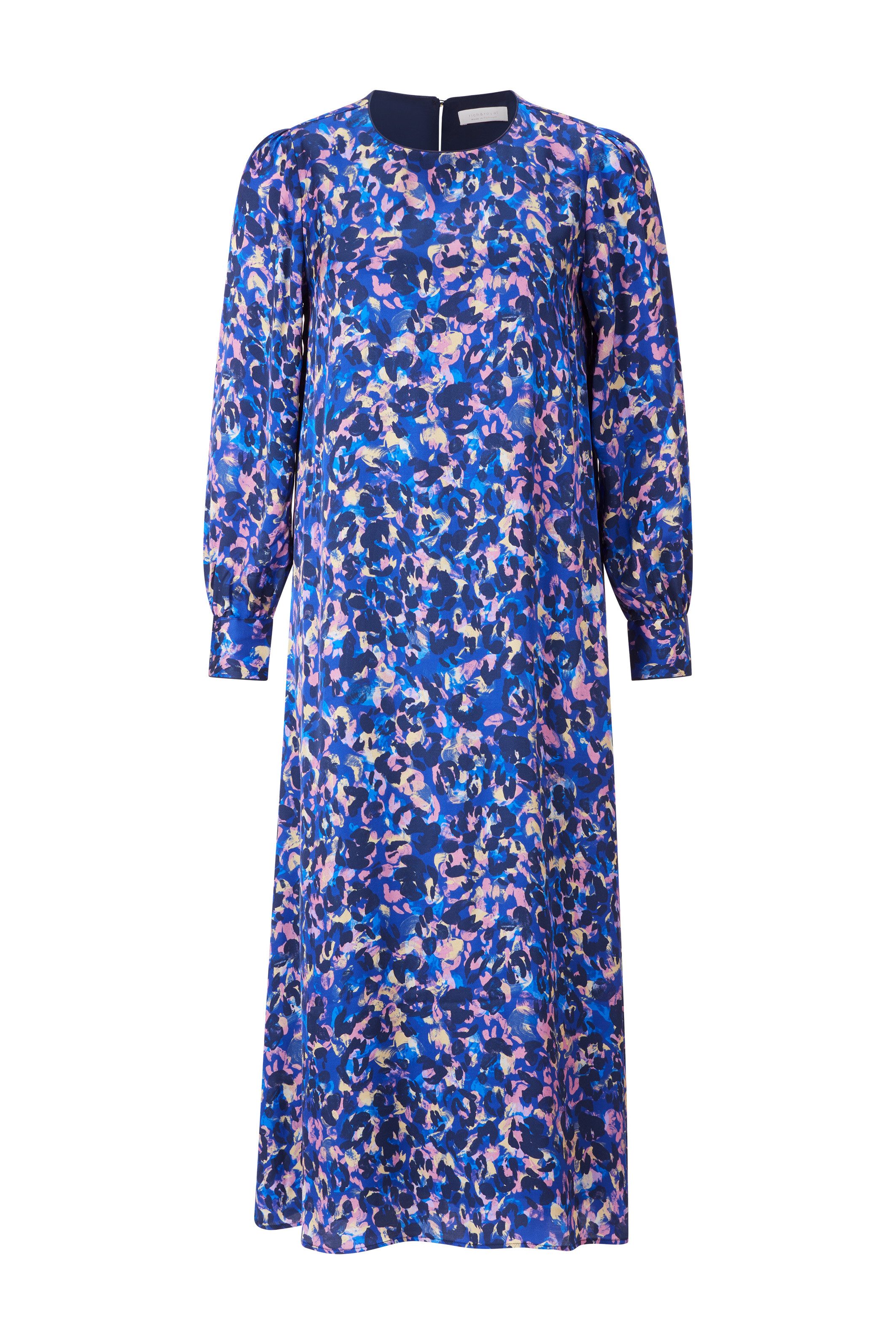 Rich & Royal Midi-jurk met artistieke kleur-leo-print