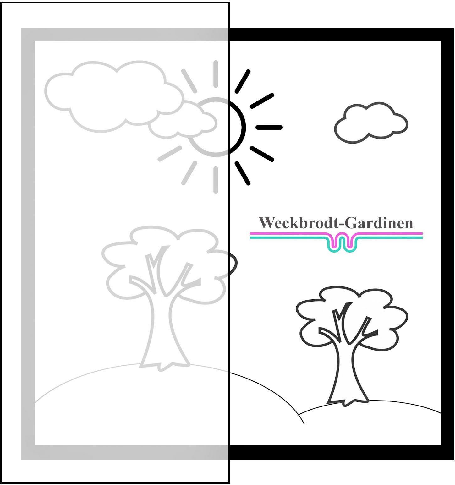 Weckbrodt Valletje Seasons Greetings Digitale print, voile, geruit rand, bistro, kerst (1 stuk)