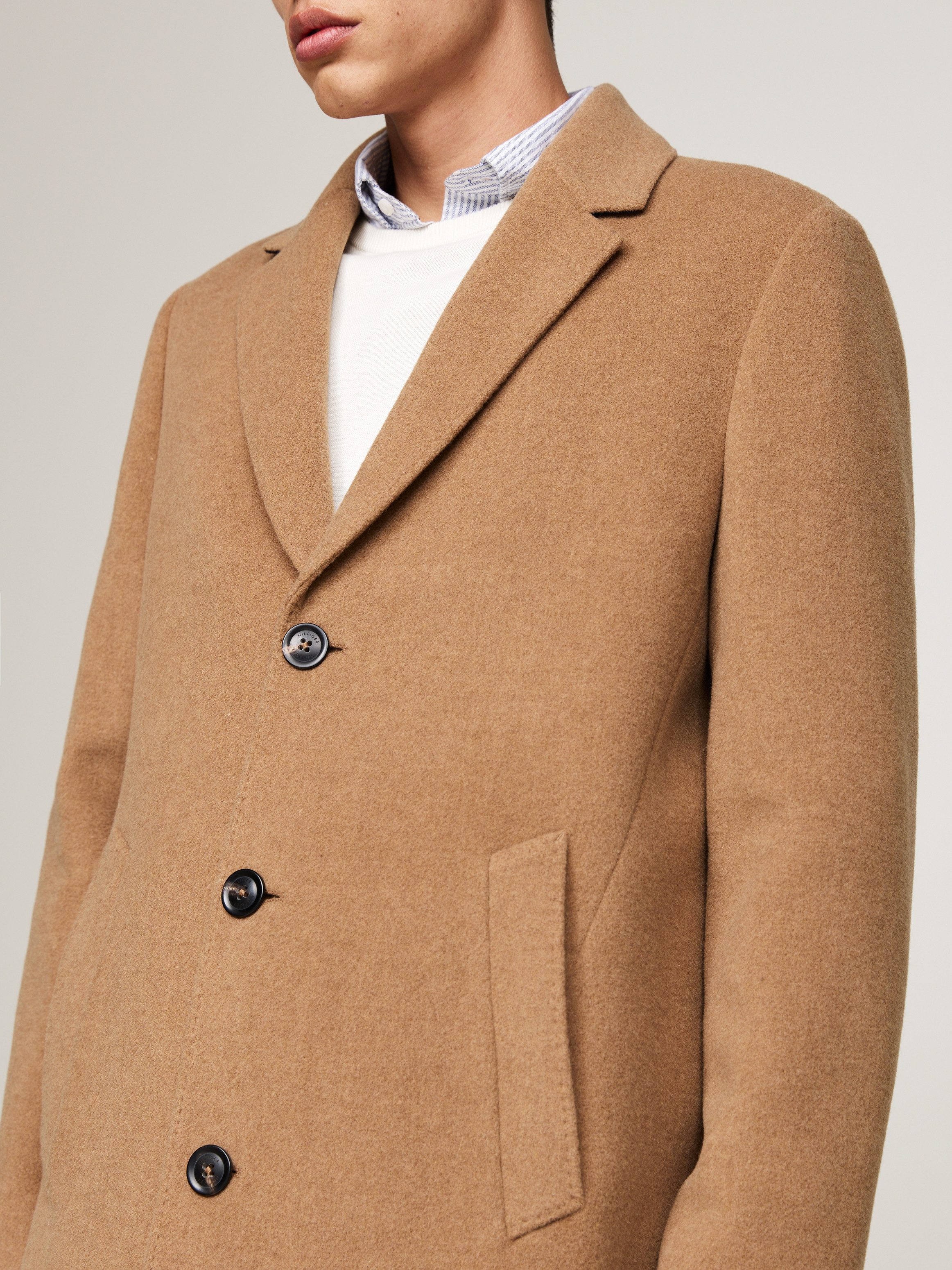 Tommy Hilfiger Lange jas DC WOOL MIX COAT