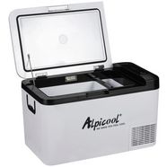 alpicool elektrische koelbox k25 25l compressor-koelbox, voor in de auto en thuis wit