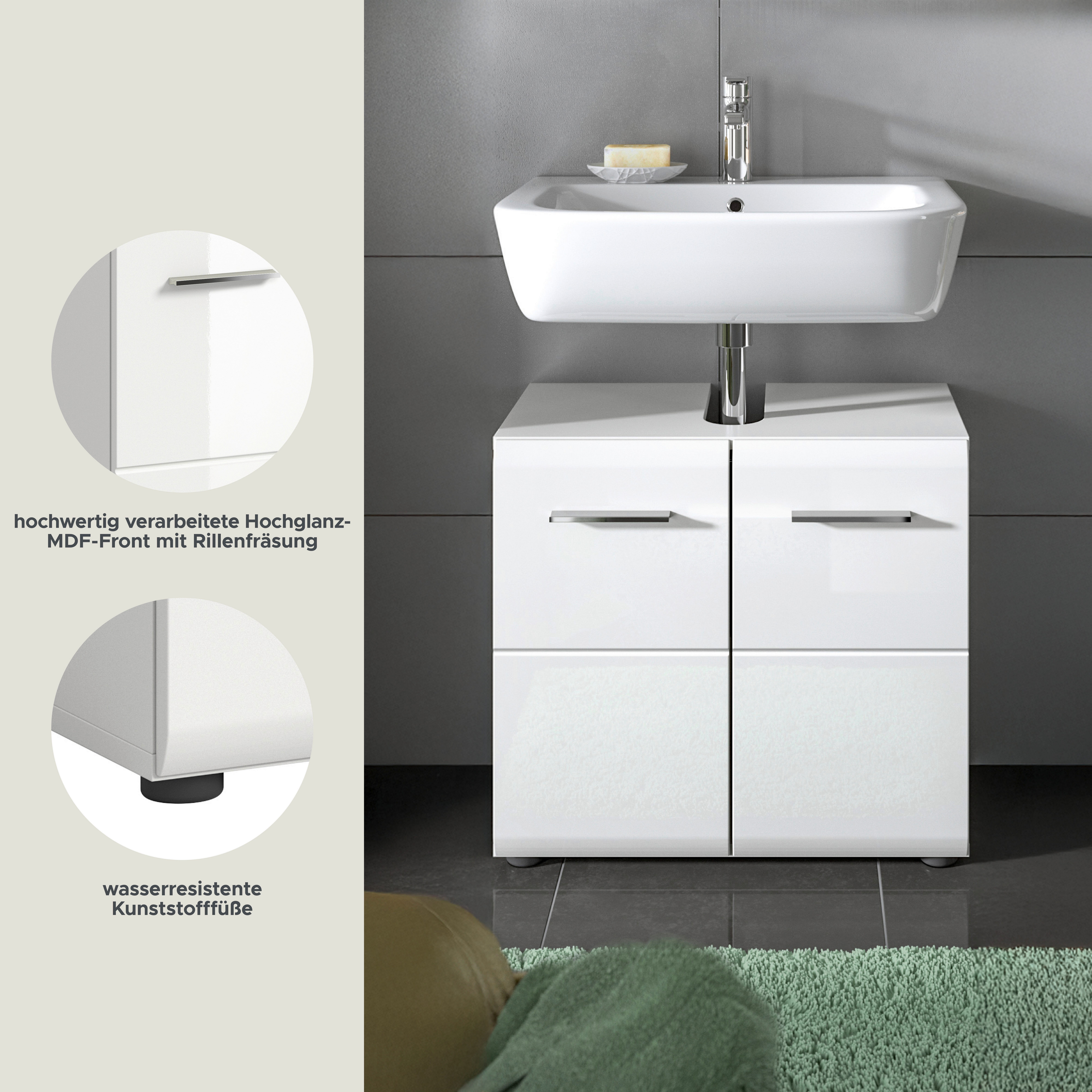 INOSIGN Wastafelonderkast FLORENZ, TOPSELLER!, Breedte 60 cm, 1 legplank, 2 vakken