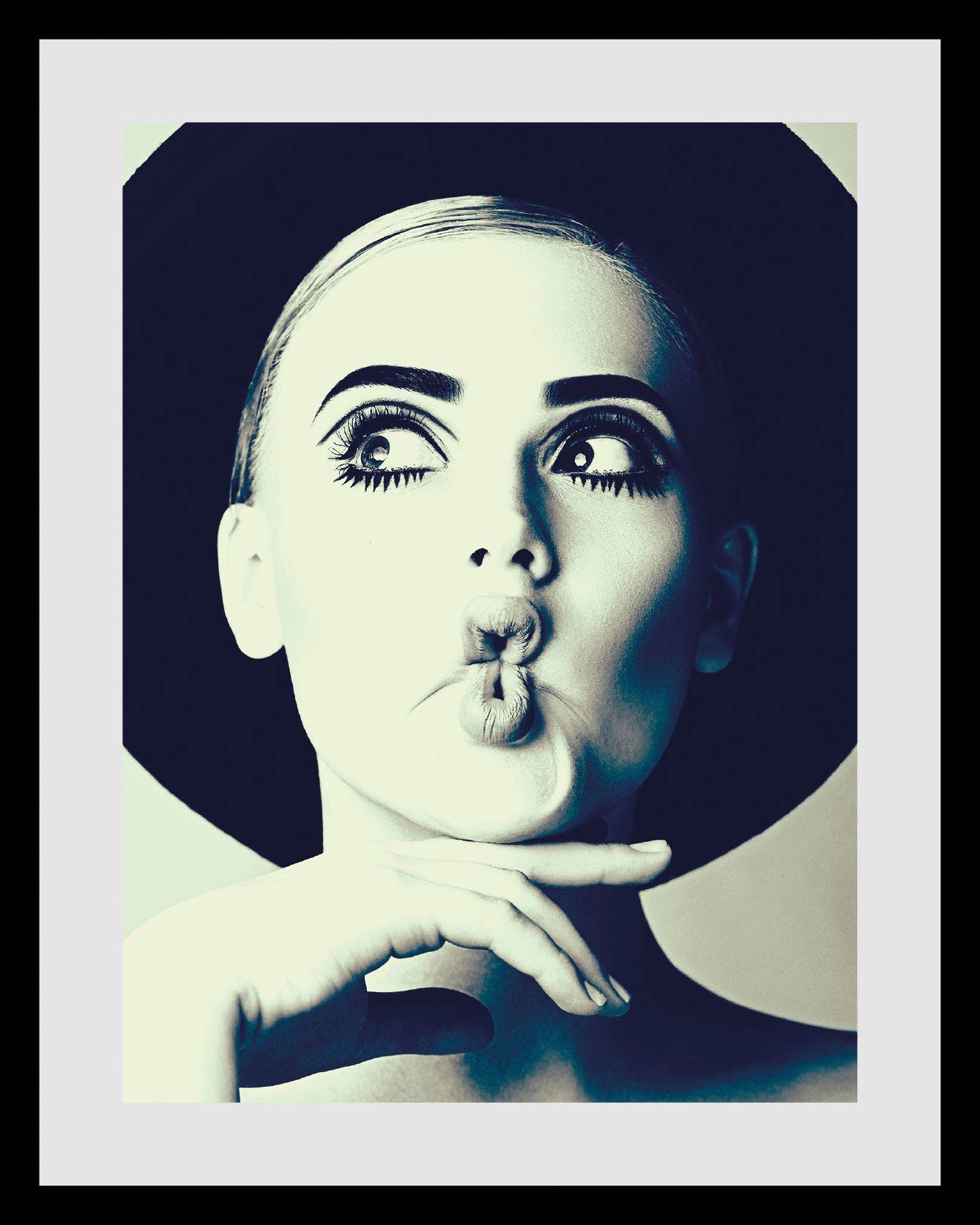 queence Wanddecoratie Duckface HD premium posterdruk incl. houten lijst (1 stuk)