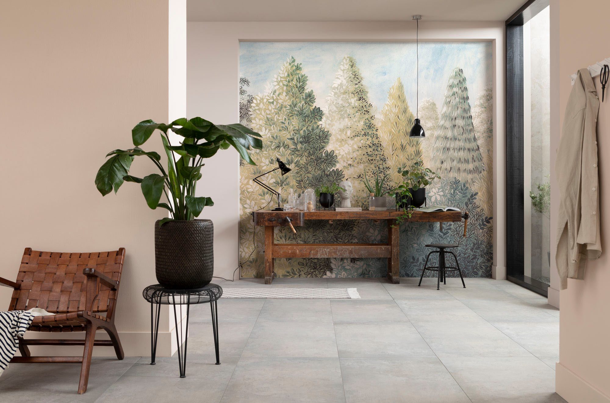 Komar Fotobehang Digitale print vlies - Painted Woods - Afmeting 400 x 250 cm (1 stuk)
