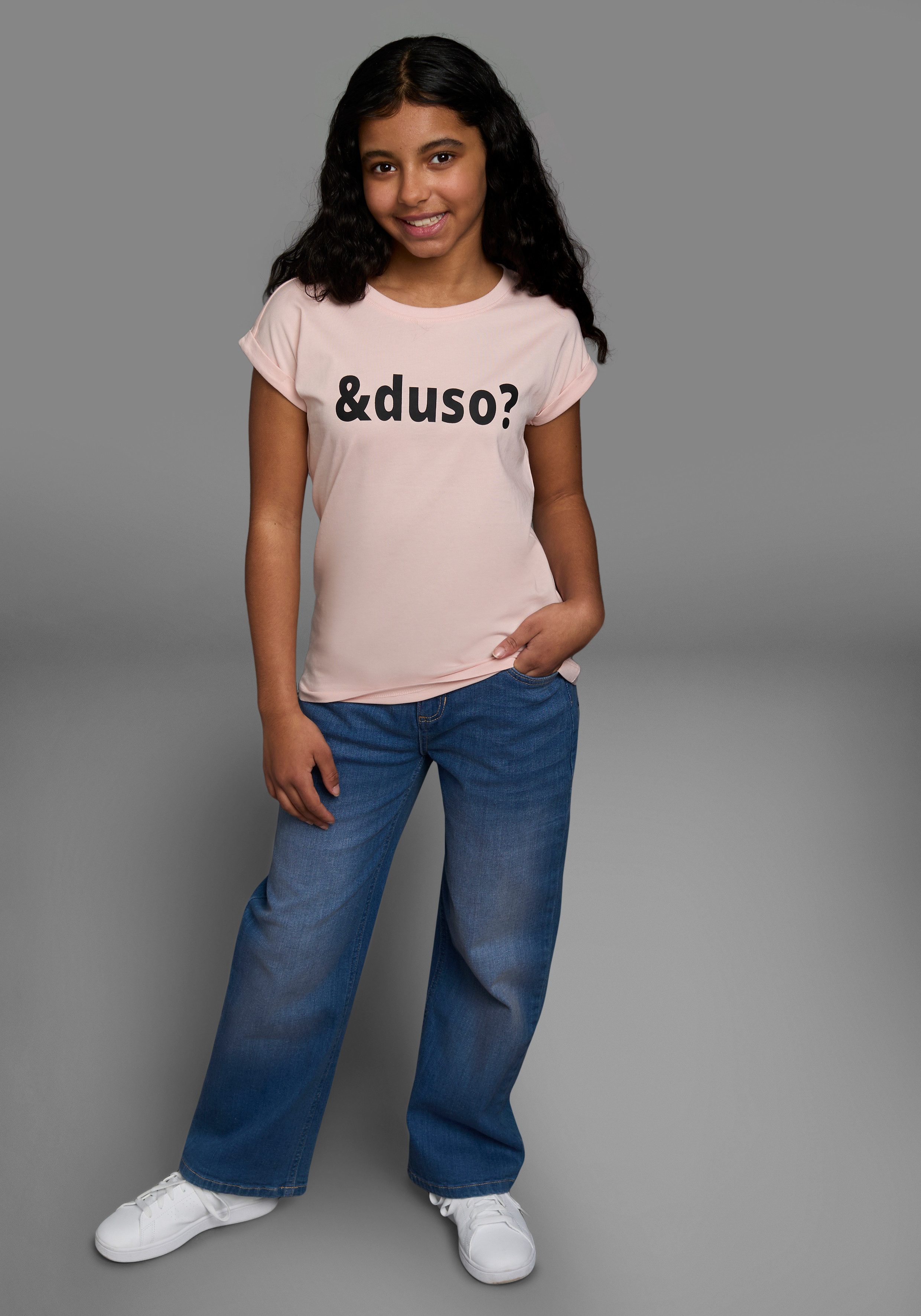 KIDSWORLD T-shirt &duso? korte mouwen, bedrukt, ronde hals, van katoen