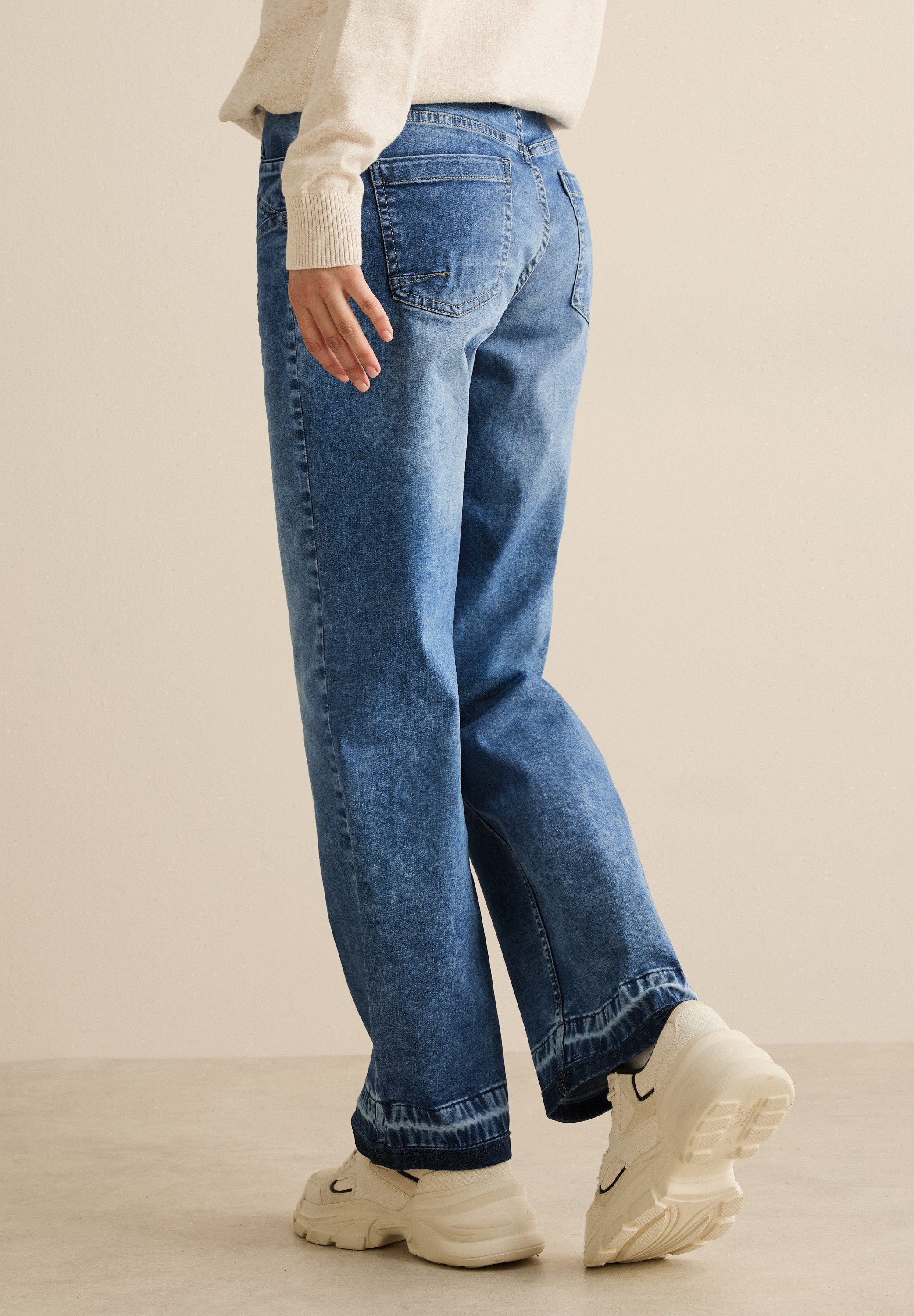 Cecil 5-pocket jeans Style Neele met wijdvallende pijpen