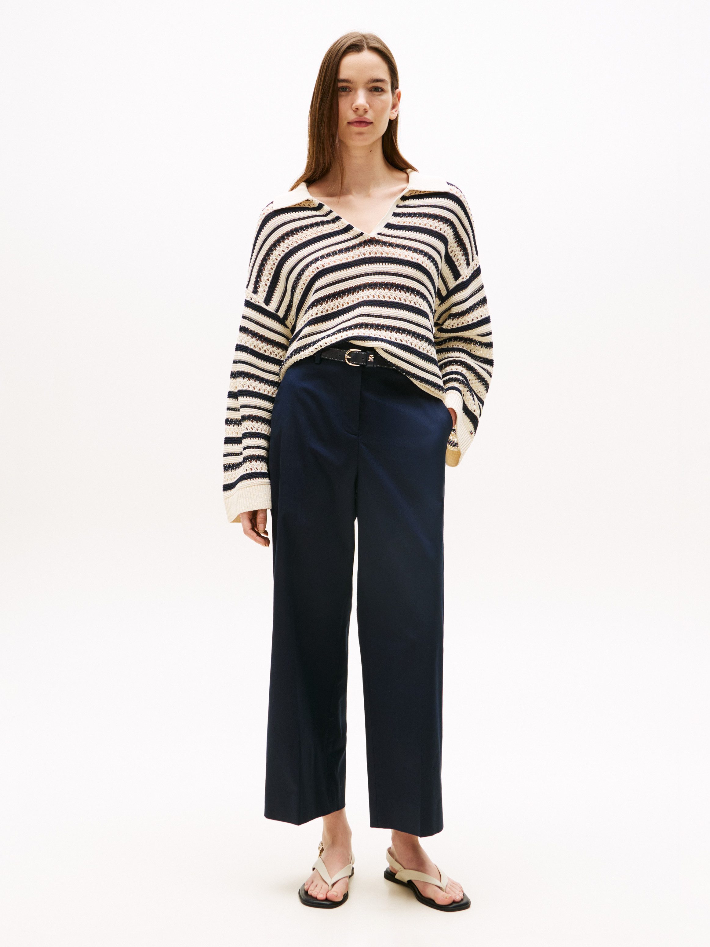 Tommy Hilfiger Chino COTTON WIDE LEG ANKLE CHINO PANT
