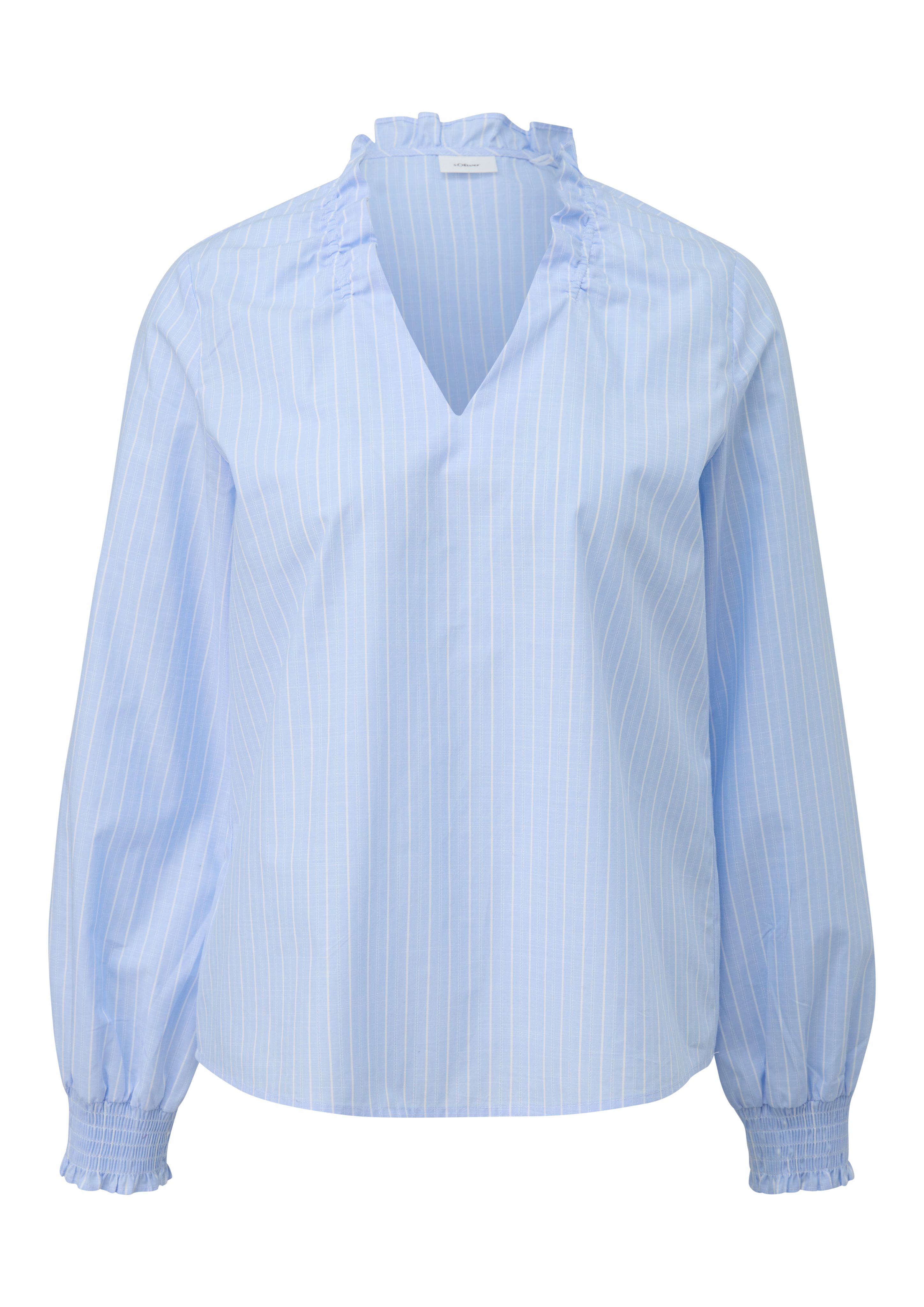 s.Oliver BLACK LABEL Overhemdblouse met elastiek bij de hals