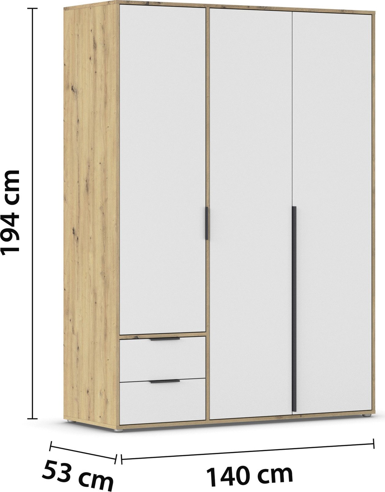 rauch Draaideurkast Kledingkast Kast Garderobe Wasmand NAGATA veel Opbergruimte