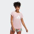 adidas performance t-shirt 3-stripes training roze