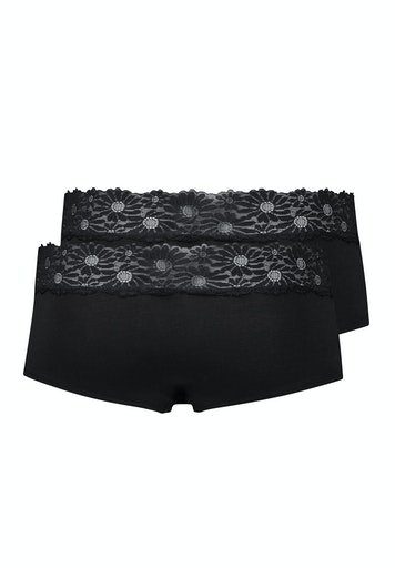 Skiny® Hipster Cotton Lace Essentials Mooie kant rondom de tailleband (Set van 2)