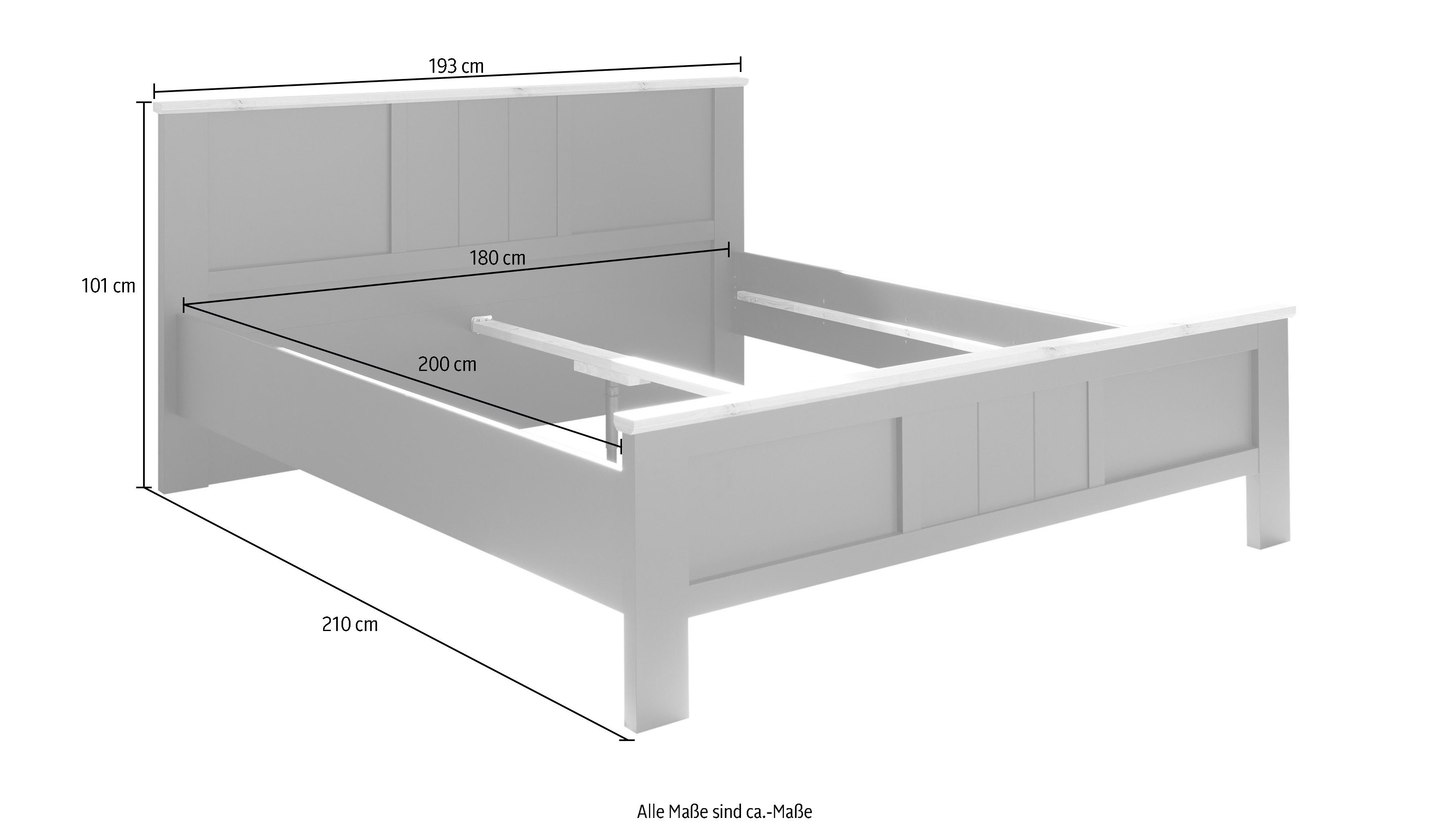 Schlafkontor Bedframe Elastir in landelijke stijl