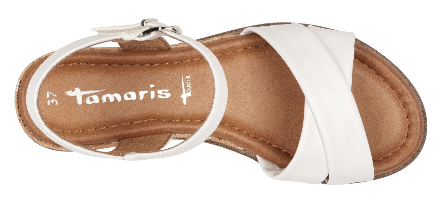 Tamaris Sandaaltjes , sleehak, zomerschoen, sandalen met gespsluiting