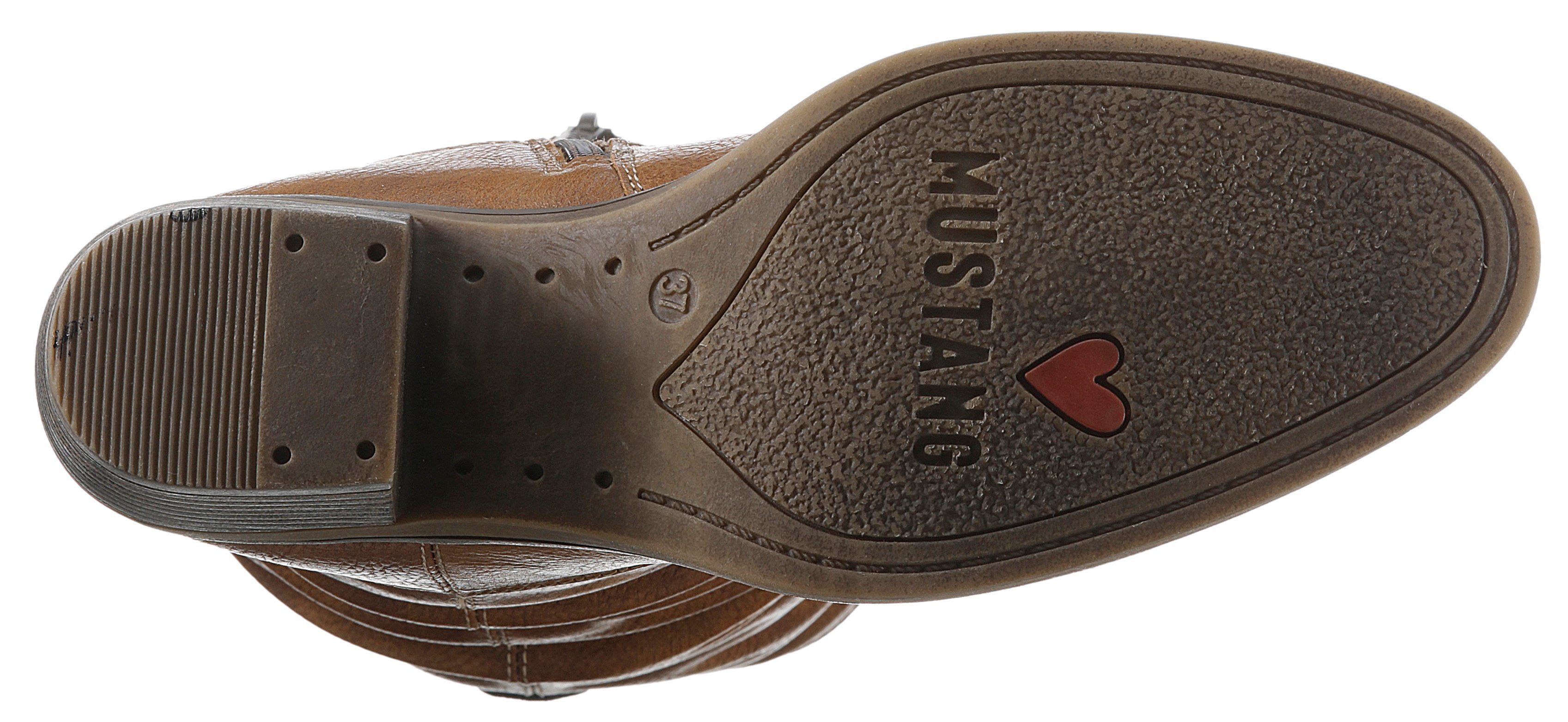 Mustang Shoes Cowboylaarzen met aangerimpelde slouchy-schacht