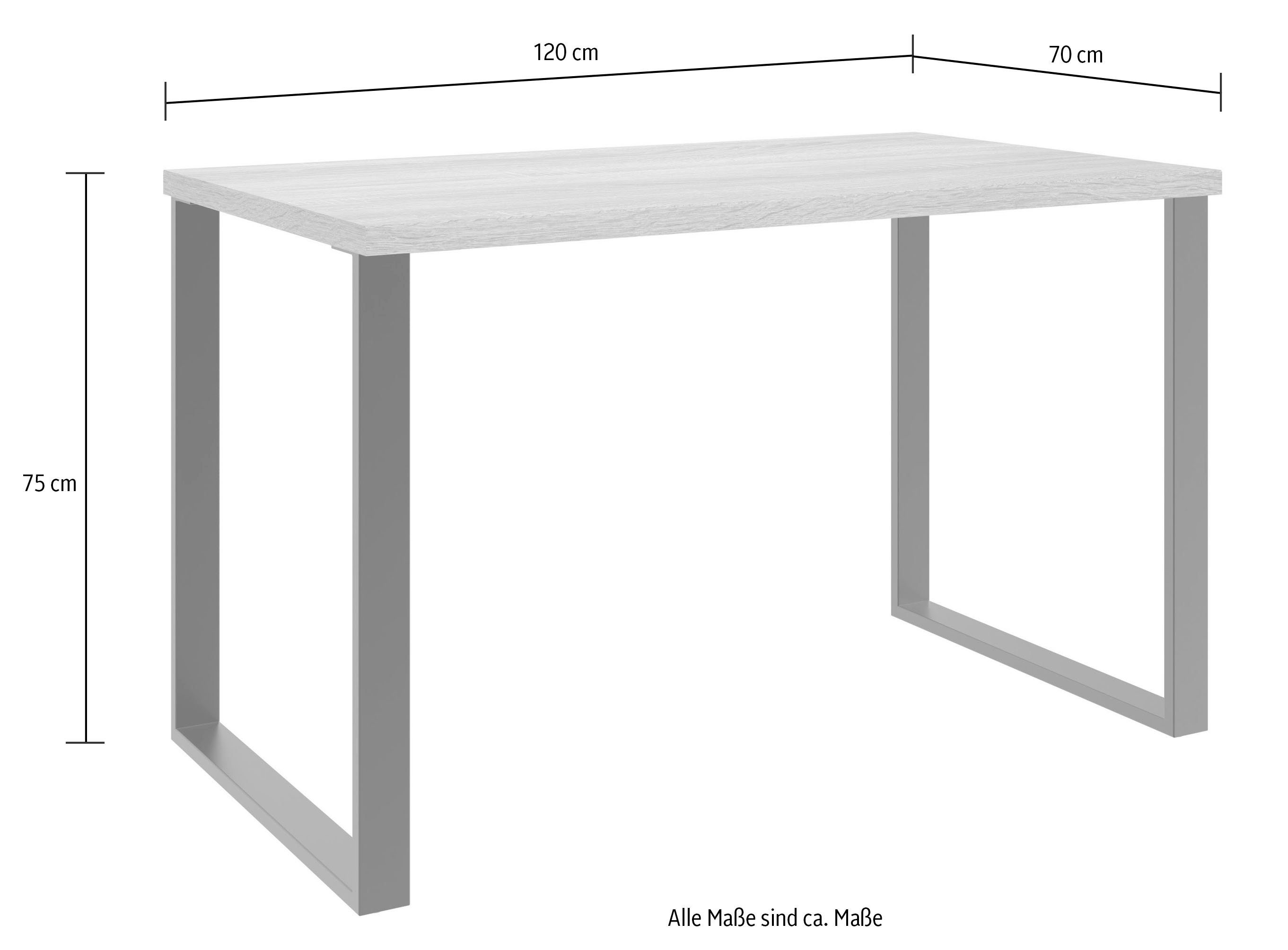 Wimex Bureau Home Desk Met metalen sleevoet, in 3 breedten