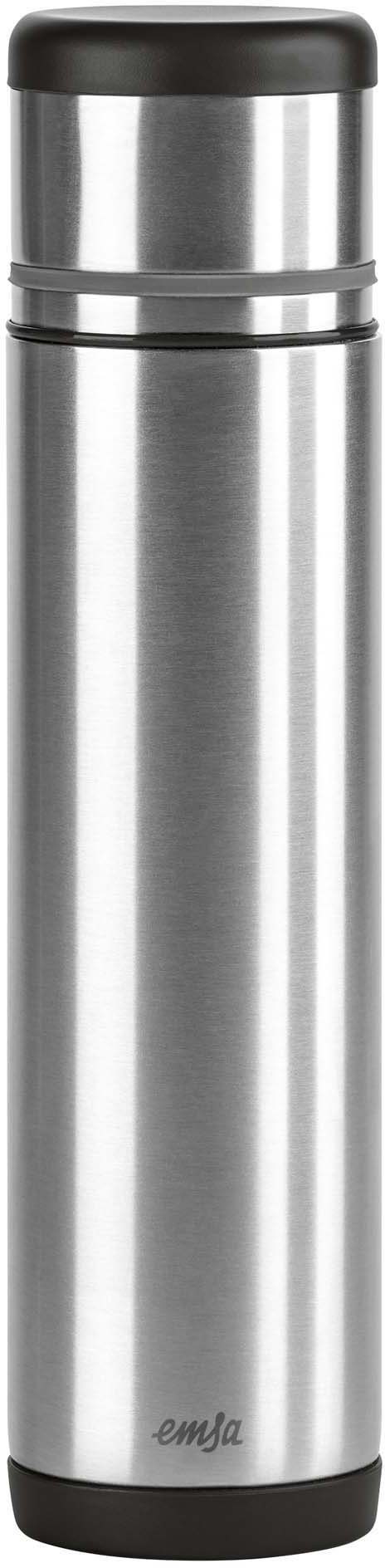Emsa Thermosfles Mobilty Edelstaal zwart, Safe Loc-sluiting, 100% dicht, 12h heet/24h koud koelboxen & thermosflessen maat 700 ml