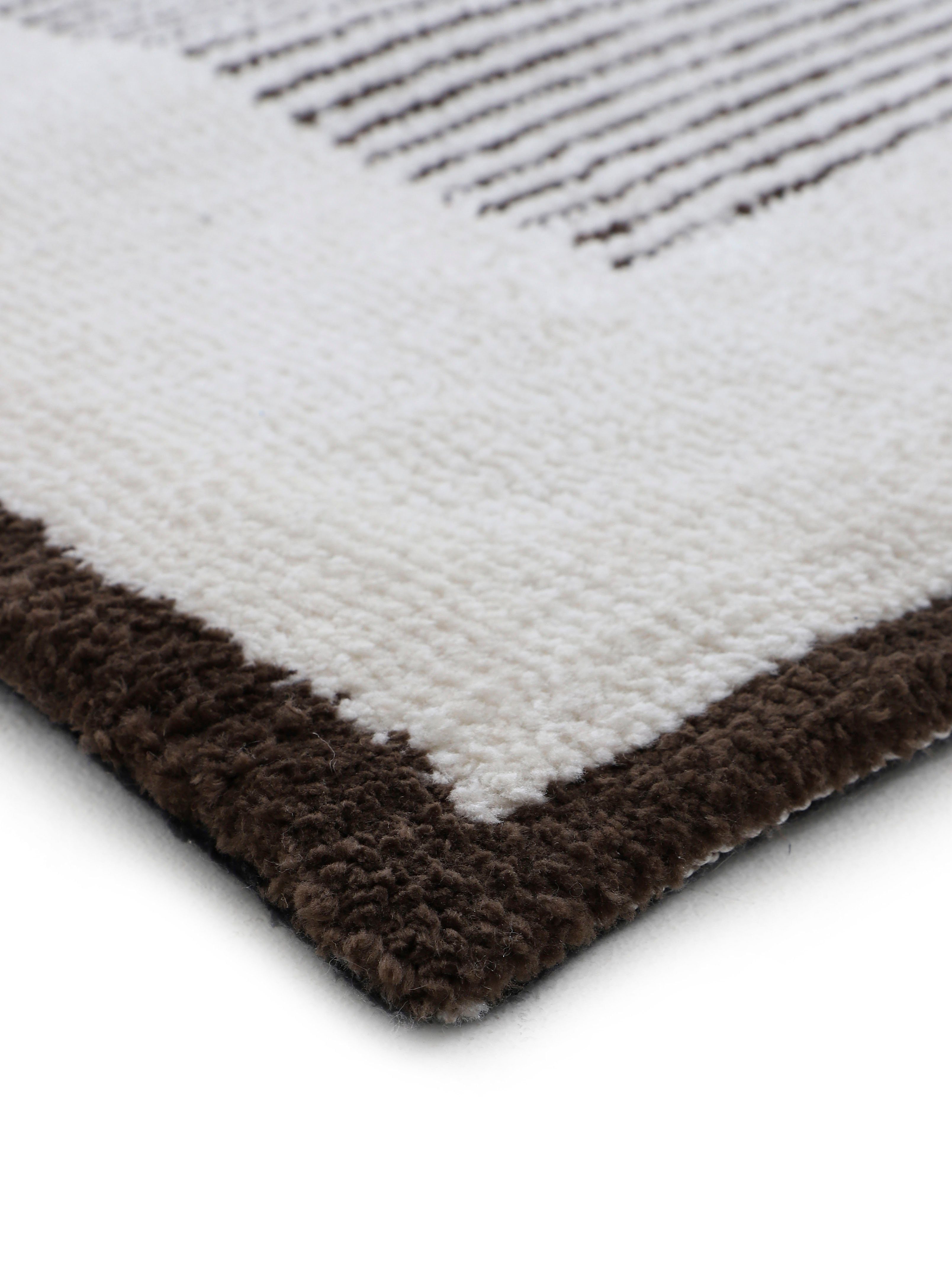 carpetfine Vloerkleed Holly 7 geometrisch ontwerp, gestreept, hoog-laag structuur