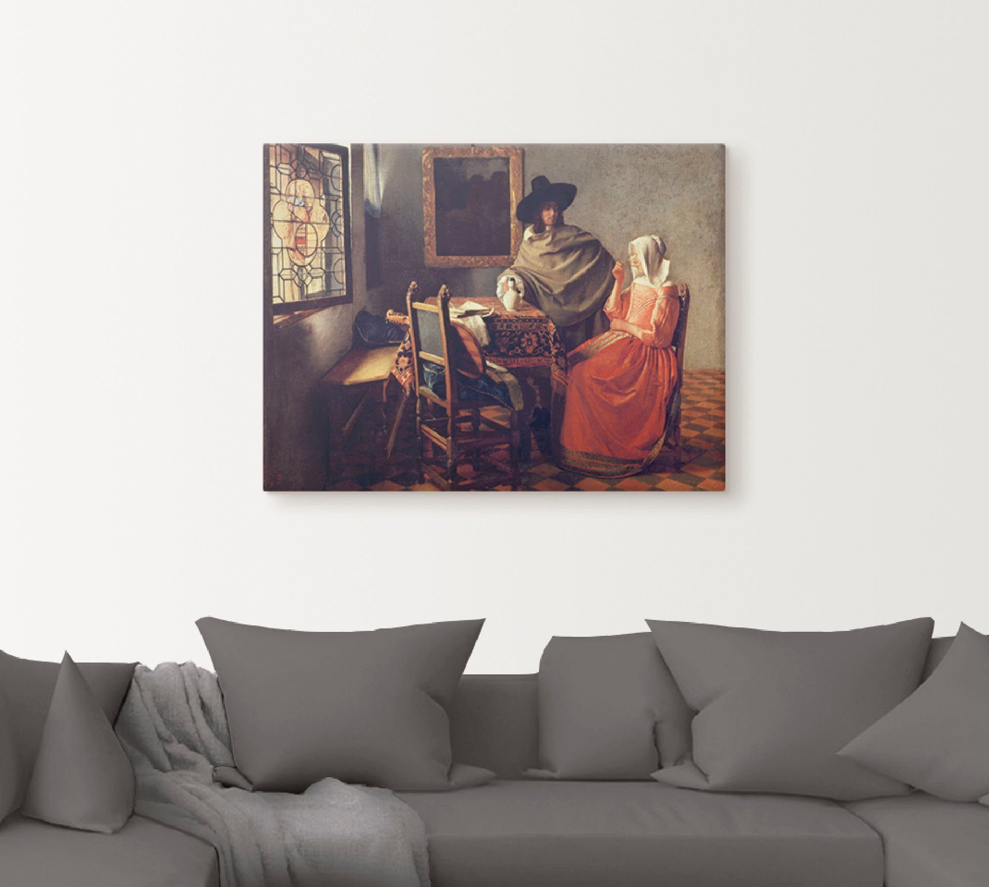 Artland Artprint Het glas wijn. Om 1660x61 als artprint op linnen, poster, muursticker in verschillende maten
