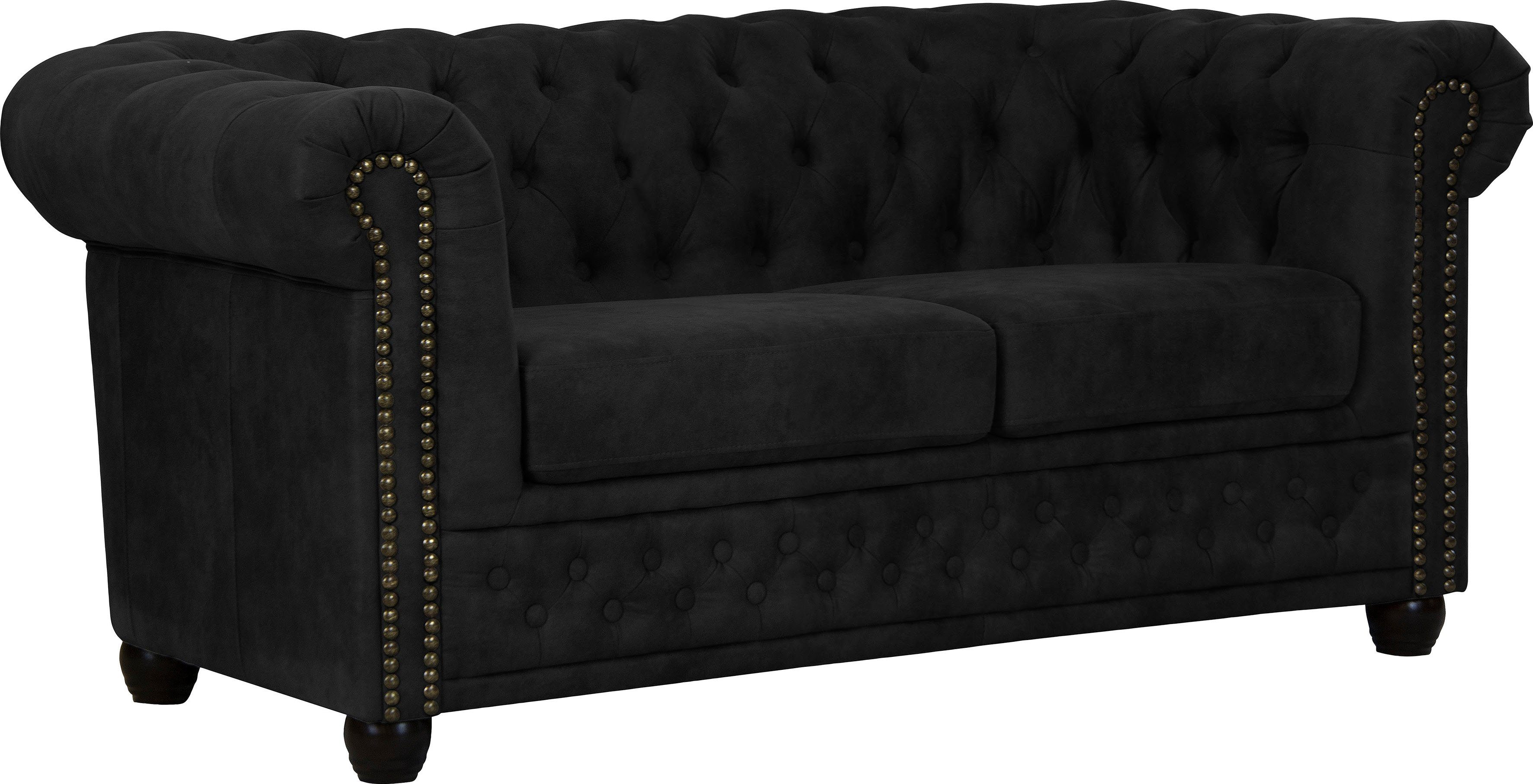 Home affaire Chesterfield-bank Rysum Chesterfield-look, in 2 stofkwaliteiten