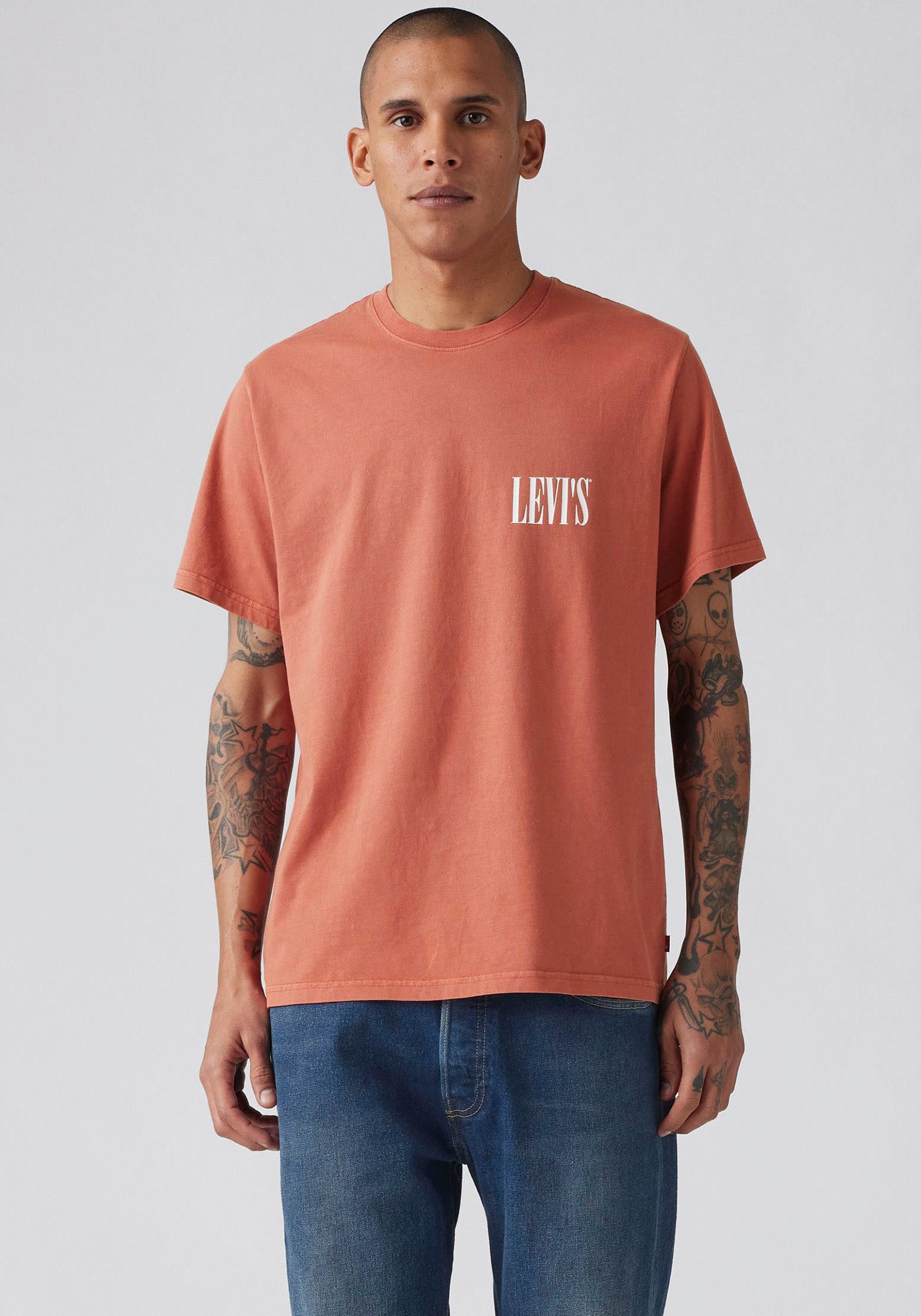 Levi's® T-shirt met een logo-opschrift