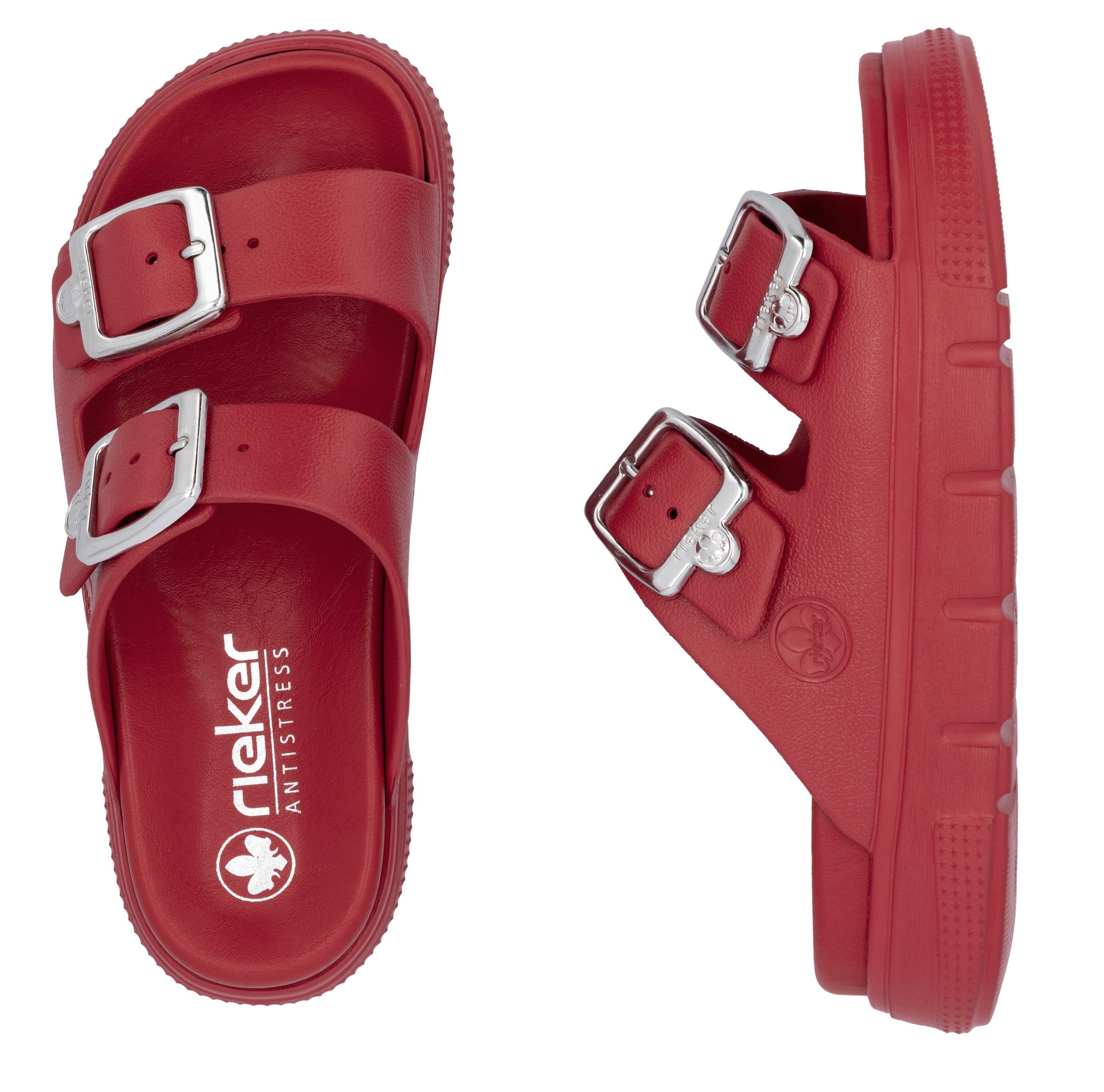 Rieker Slippers , plateau, zomerschoen, slippers in breedte g (=wijd)