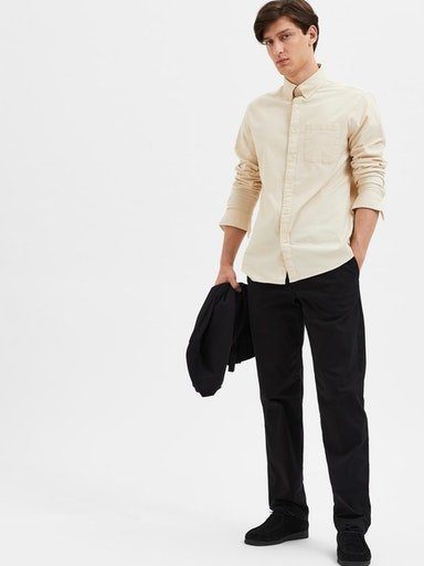 SELECTED HOMME Stoffen broek SLH196-STRAIGHT-NEW MILES FLEX PANT NOOS