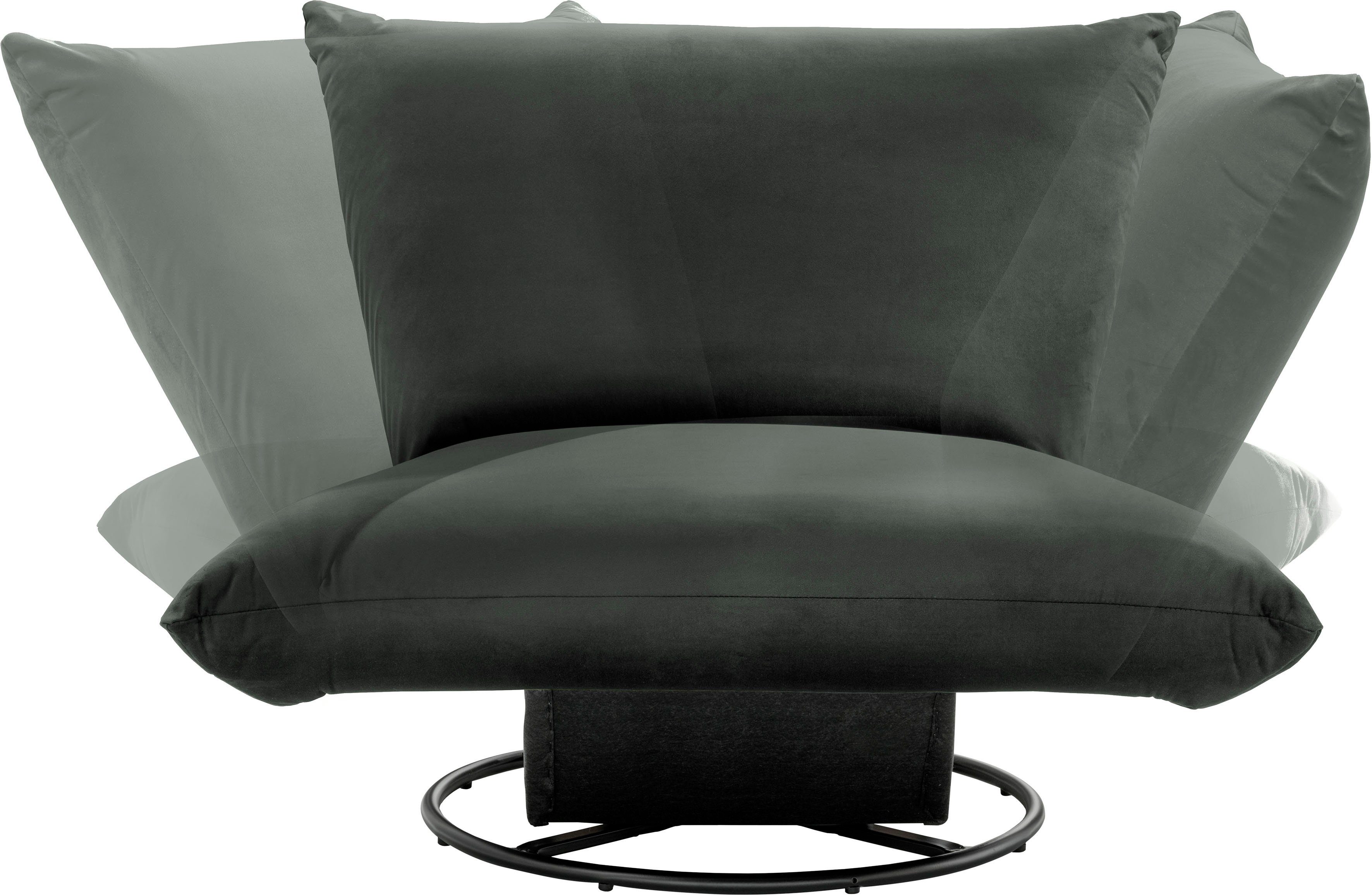 INOSIGN Draaibare fauteuil Cremona 360° draaibaar met metalen voet
