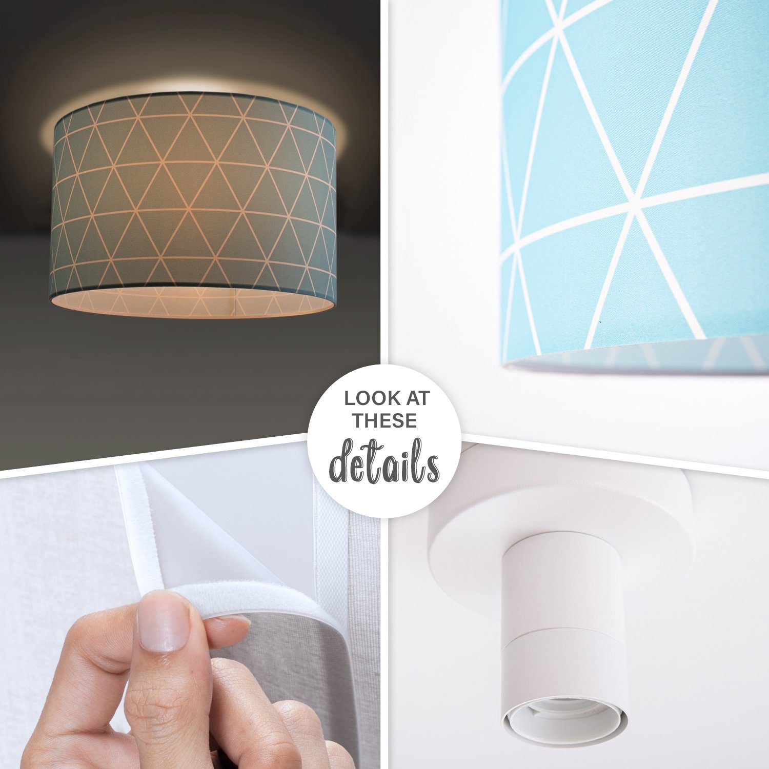 Paco Home Plafondlamp Stella 401 Plafondlamp woonkamer slaapkamer hanglamp Scandi ruiten E27