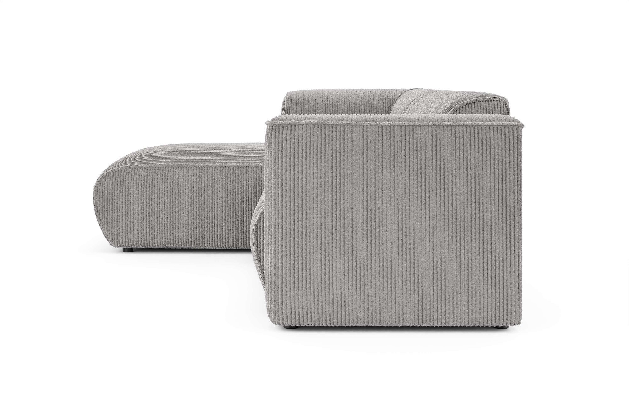 INOSIGN Hoekbank MERID L-vorm (257 cm), tijdloos & stijlvol ontwerp Uitgebreid gepolsterd, in cord, chenille en structuur
