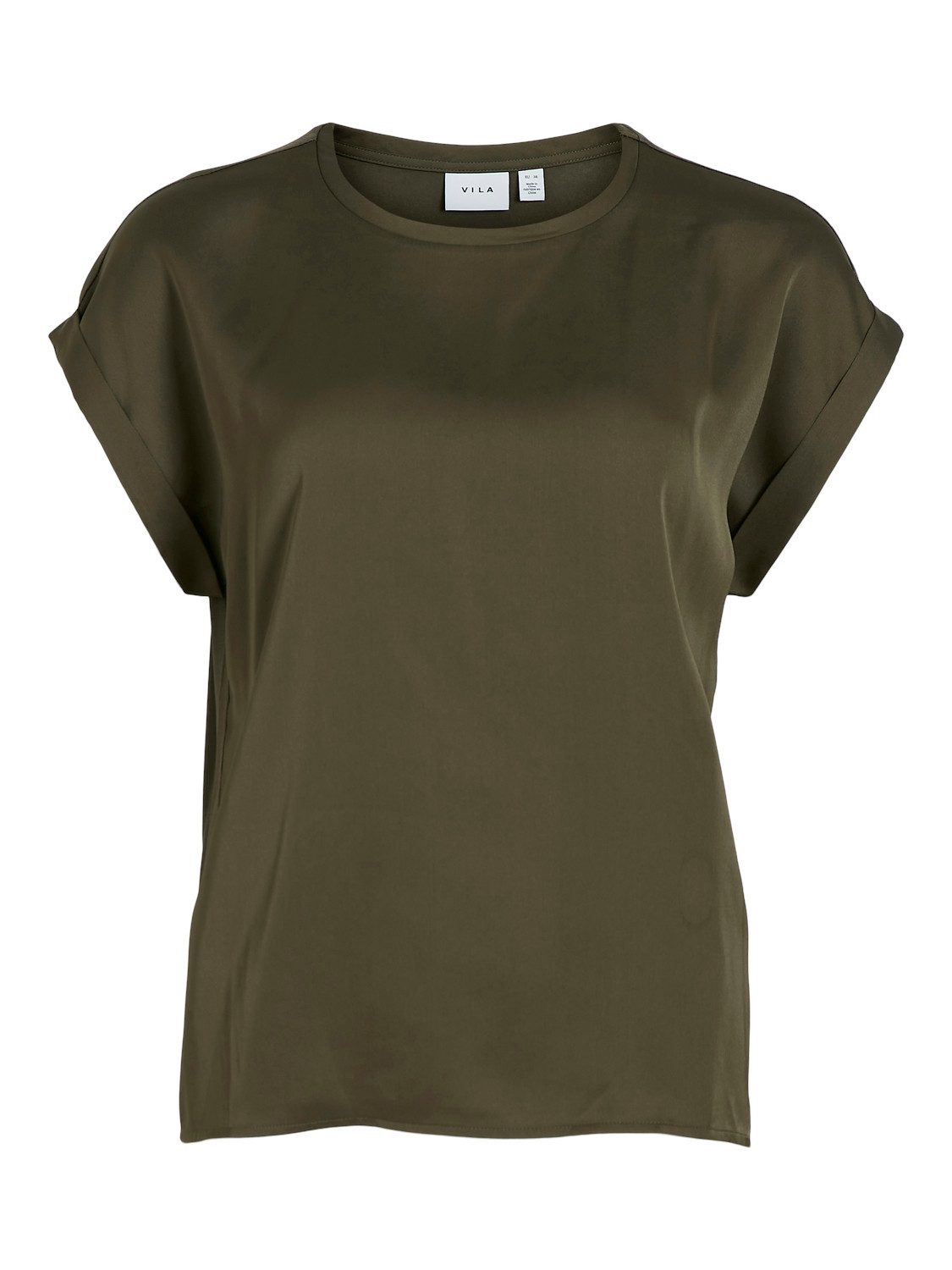 Vila Shirt met korte mouwen VIELLETTE S/S SATIN TOP - NOOS