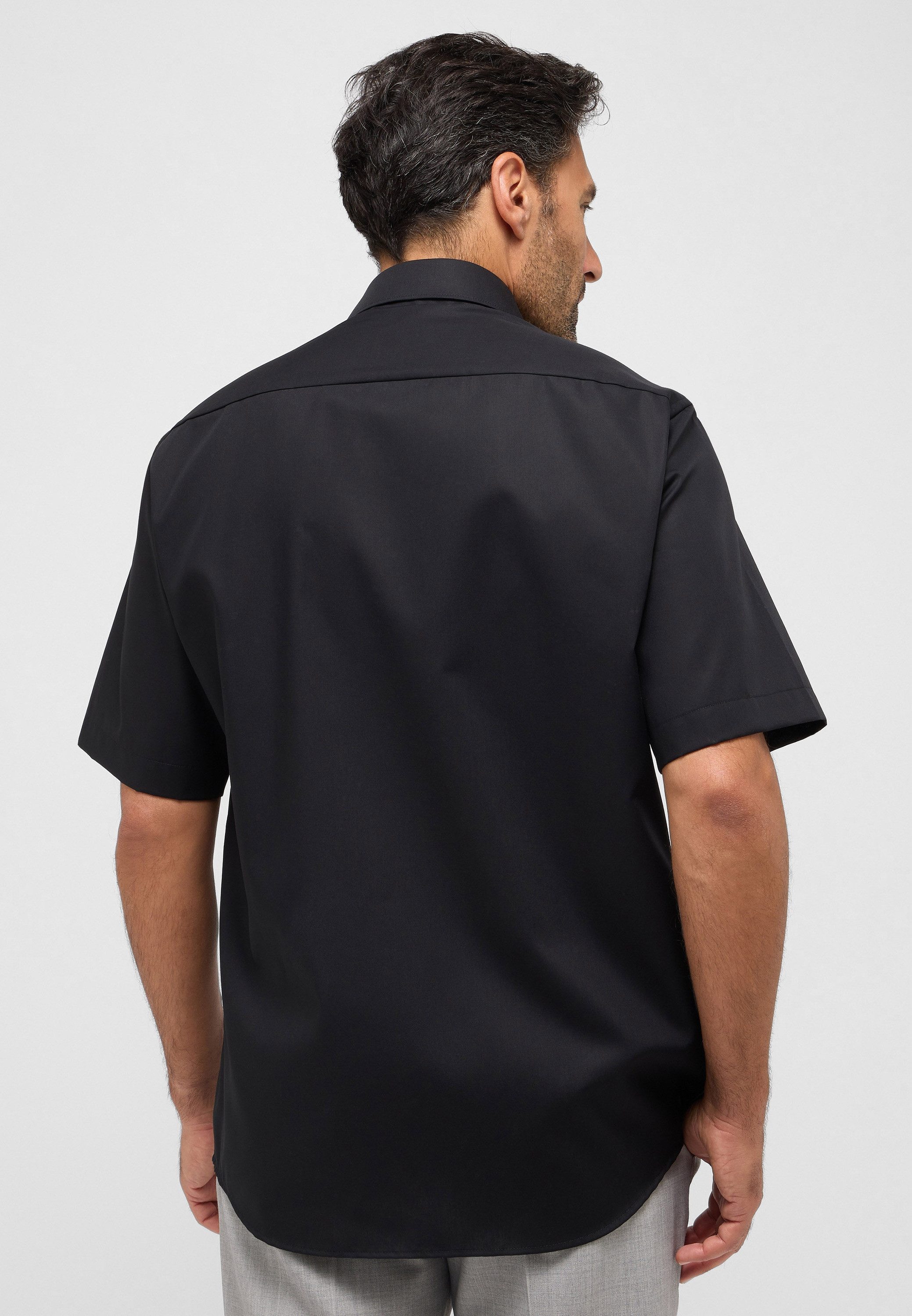Eterna Overhemd met korte mouwen Comfort fit NON IRON (strijkvrij)