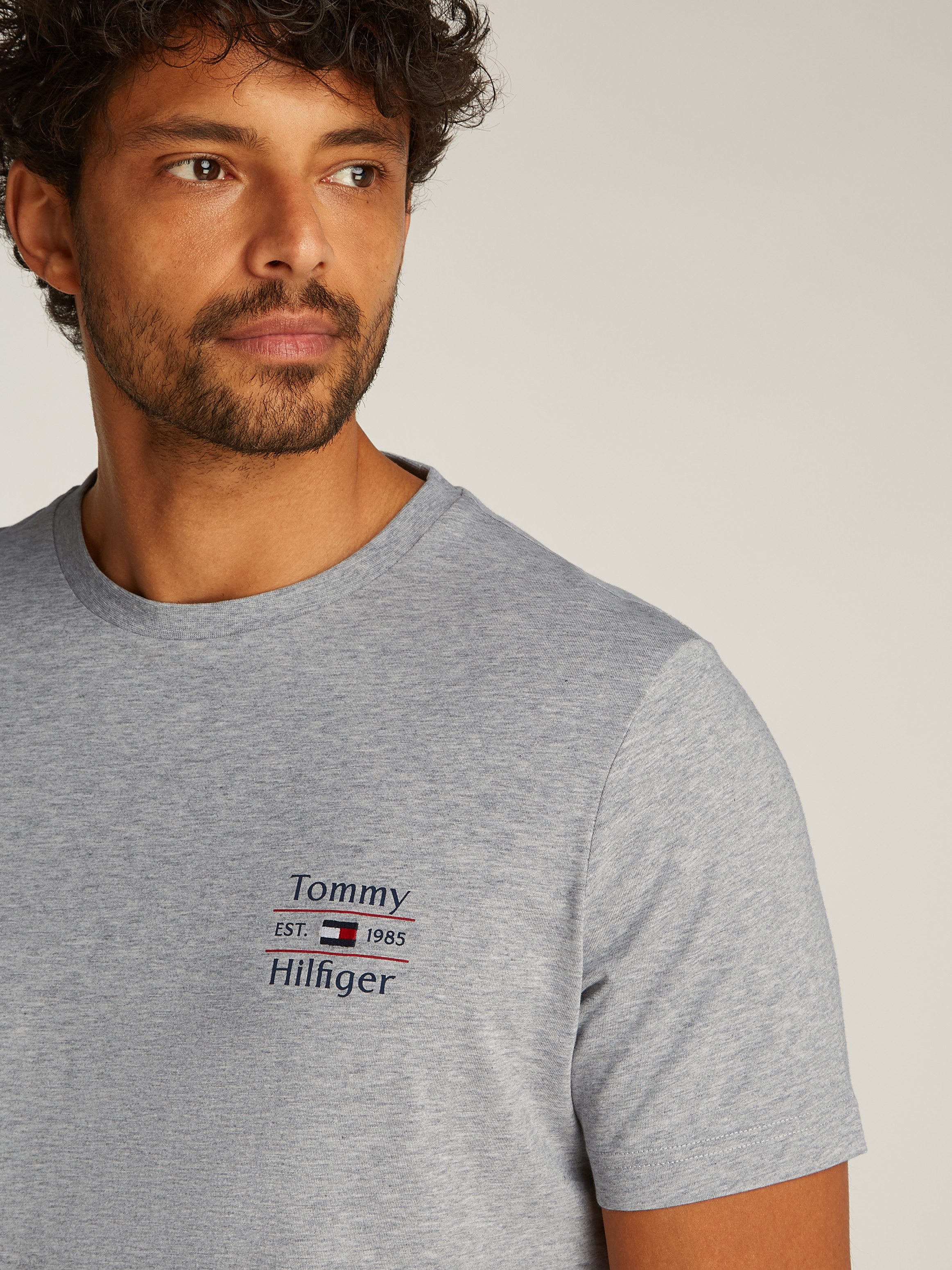 Tommy Hilfiger Shirt met ronde hals HILFIGER STACK TEE