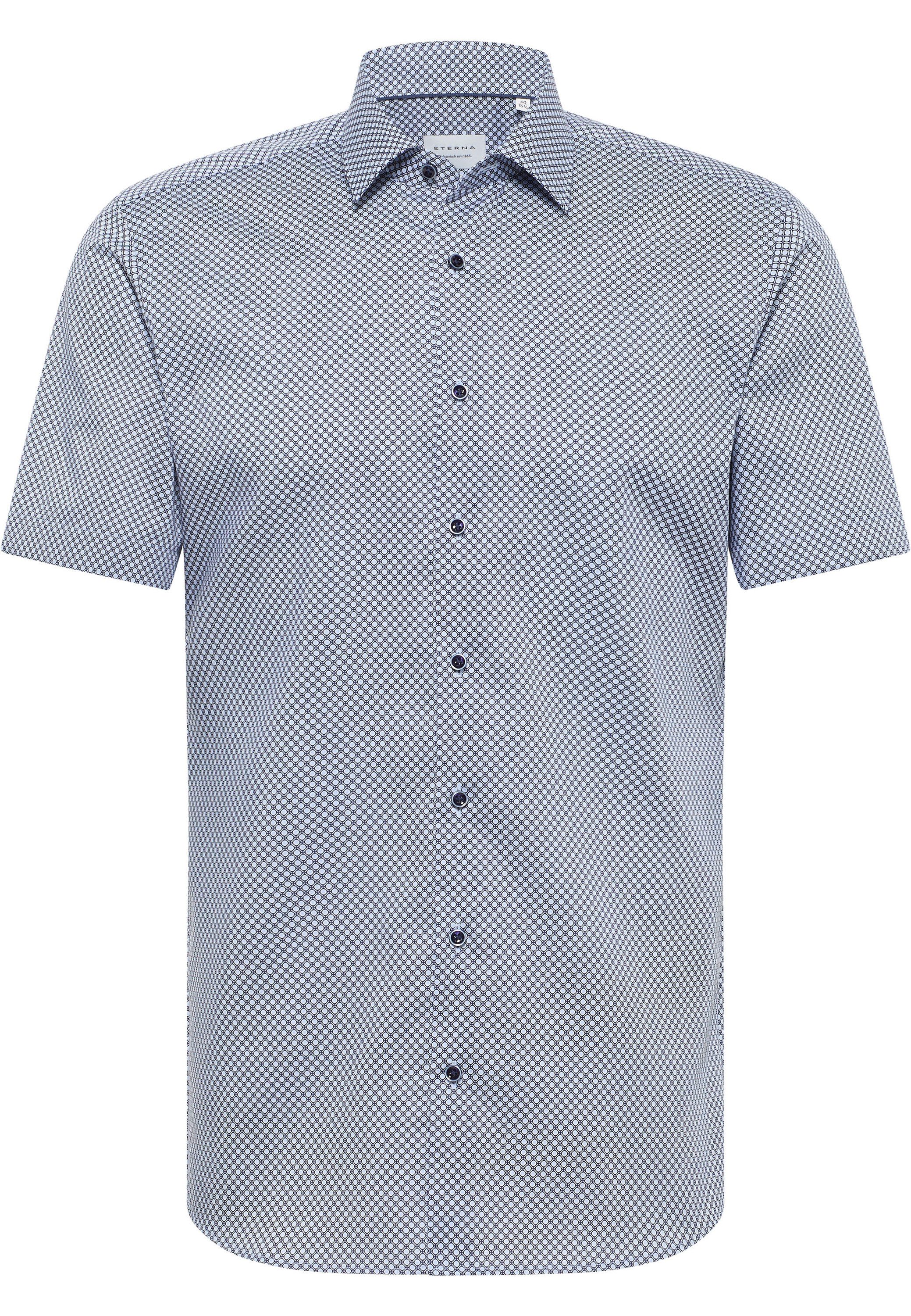 Eterna Overhemd met korte mouwen Slim fit NON IRON (strijkvrij)