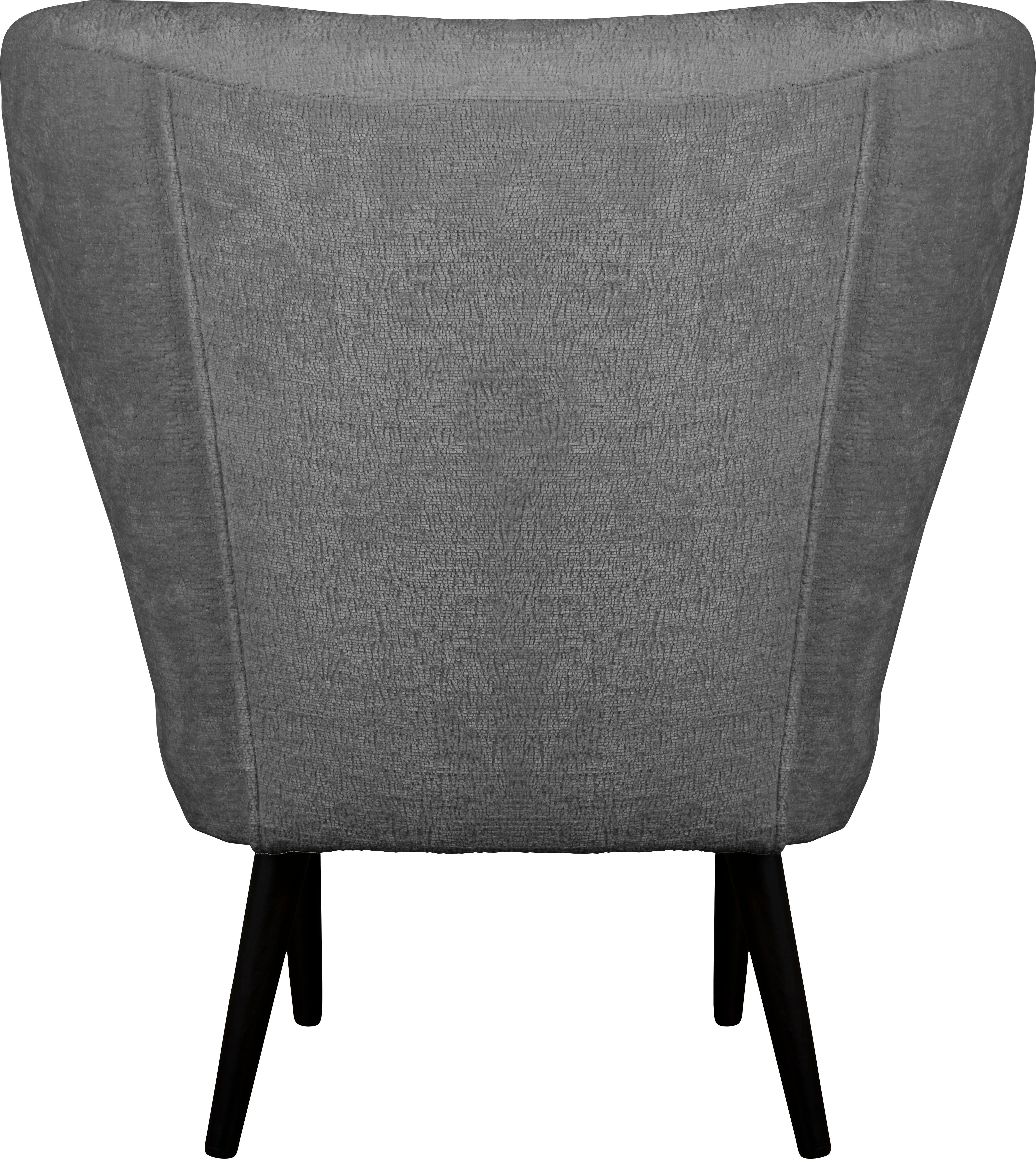 LeGer Home by Lena Gercke Fauteuil Dinah Knoopdetails op de achterkant, naar keuze met of zonder poef/voetenbank
