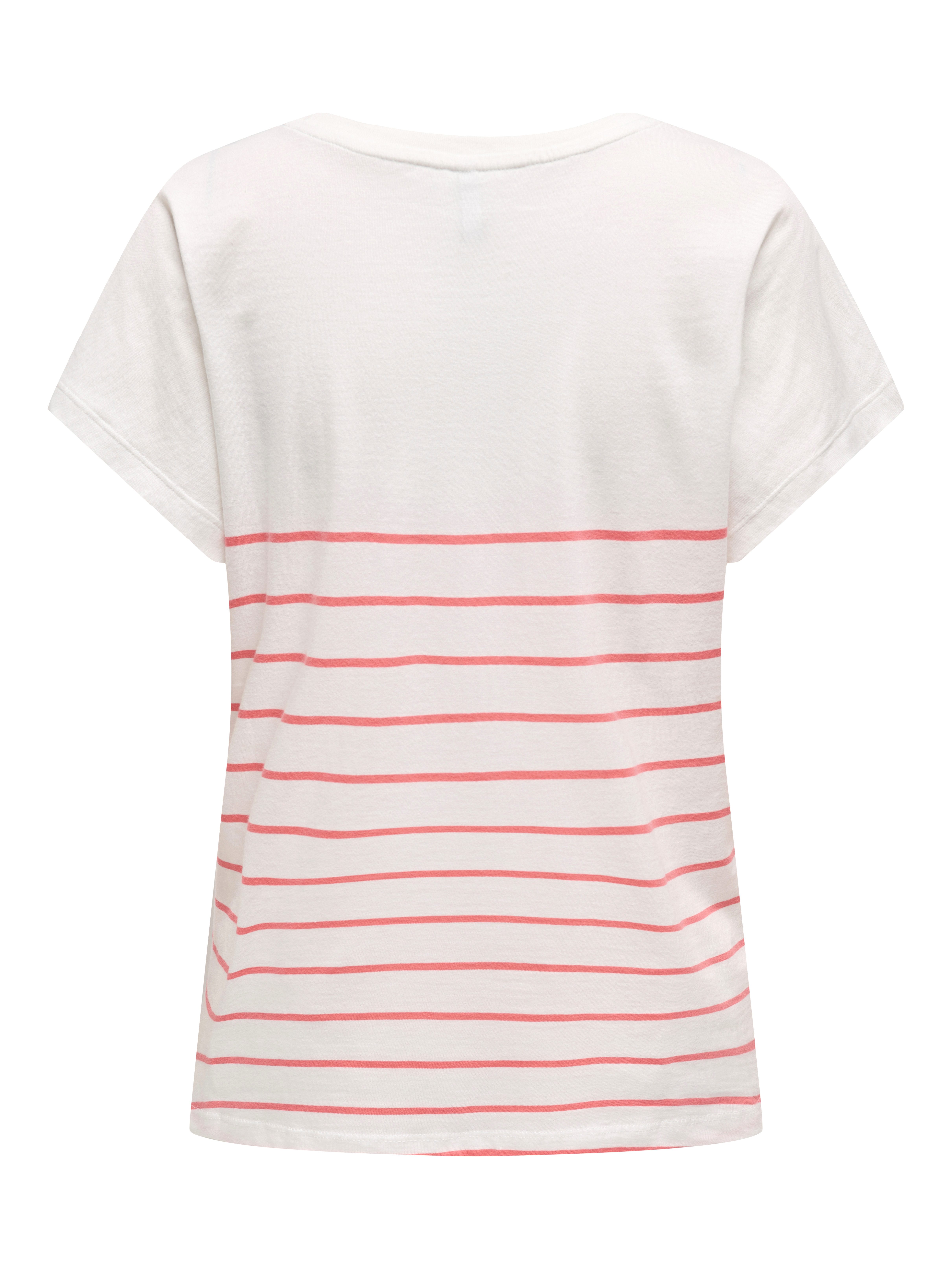 Only Shirt met korte mouwen ONLEMILY LIFE S/S HEART TOP CS JRS