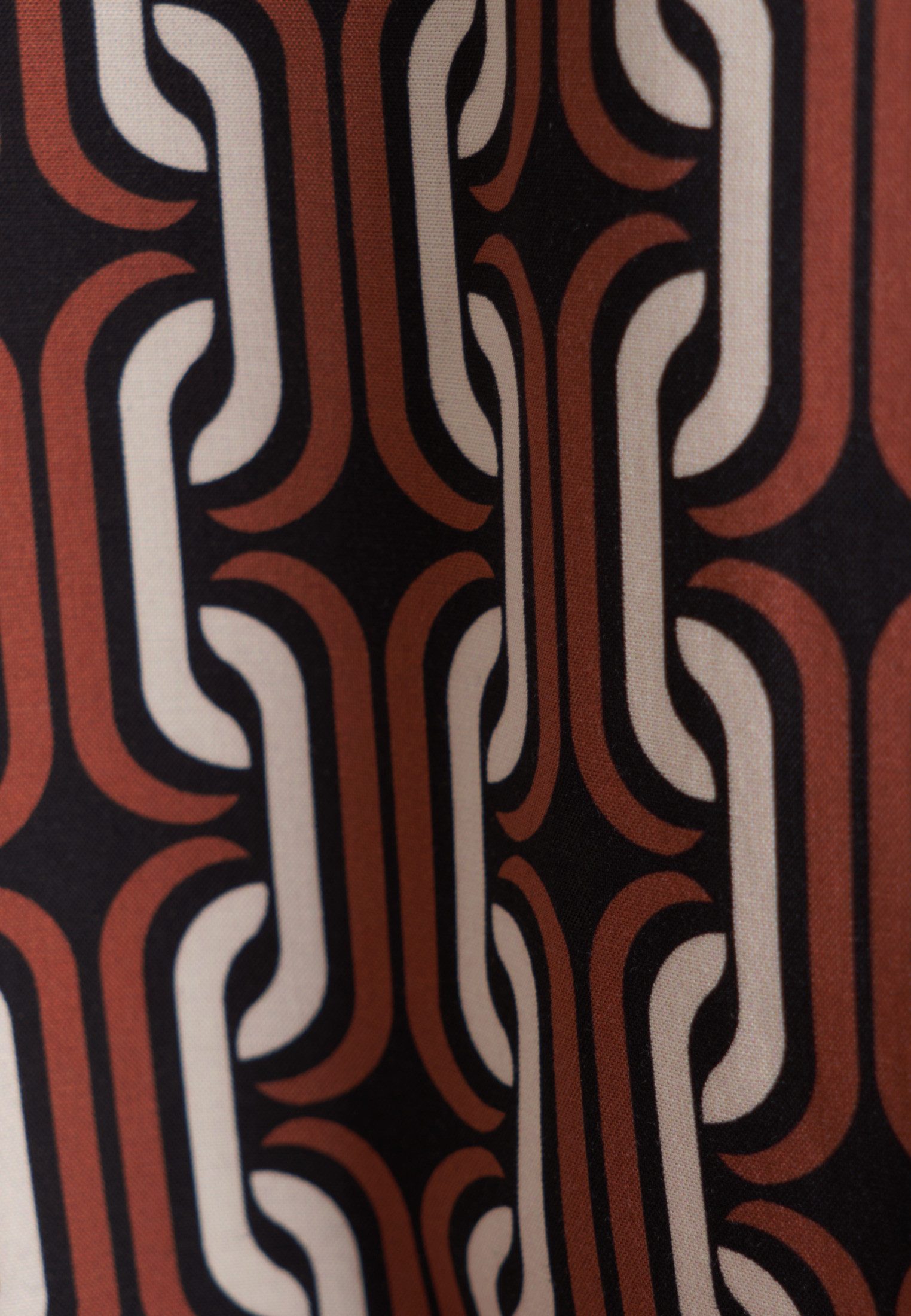 seidensticker Overhemdblouse Zwarte roos Lange mouwen kraag print