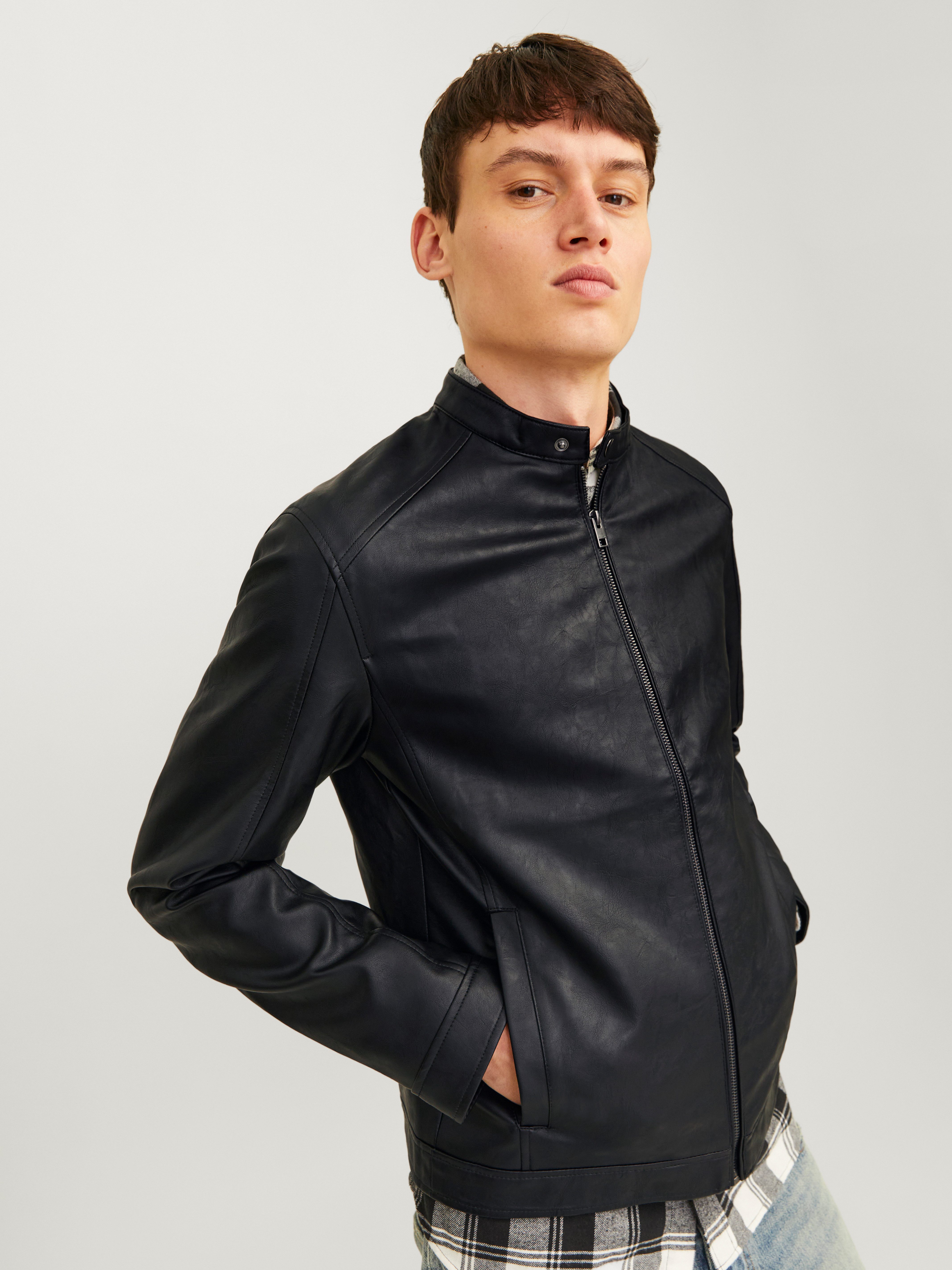 Jack & Jones Imitatieleren jack JJEDYLAN CLEAN PU JACKET NOOS