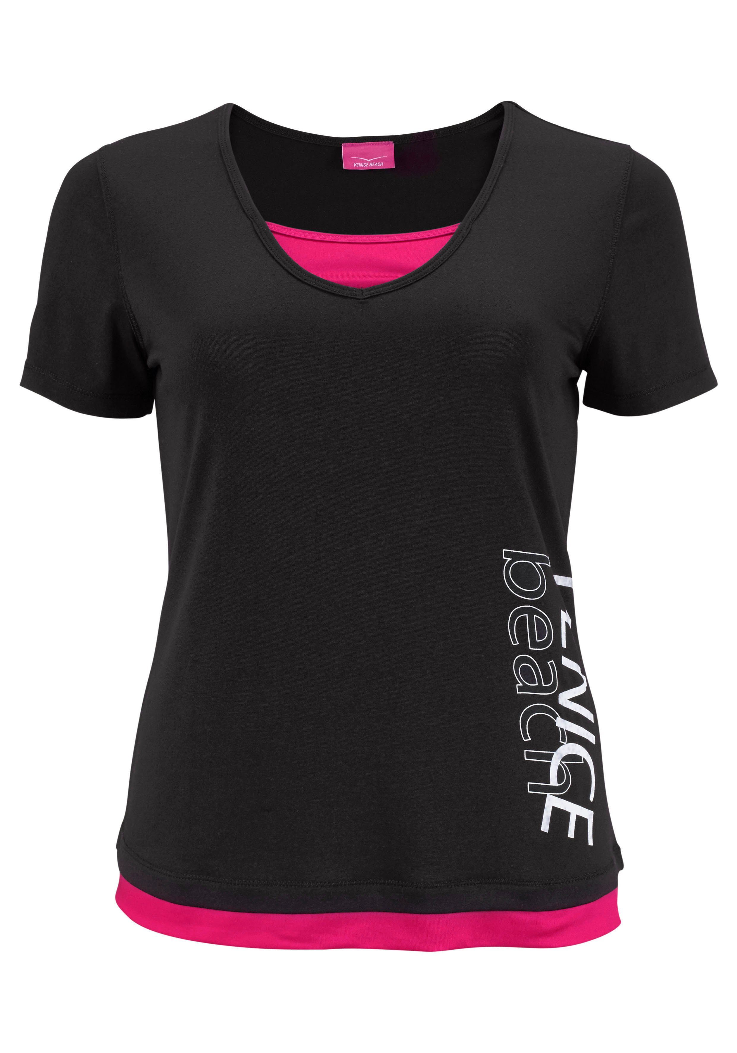 Venice Beach Functioneel shirt figuurvolgende pasvorm, v-hals, sneldrogend