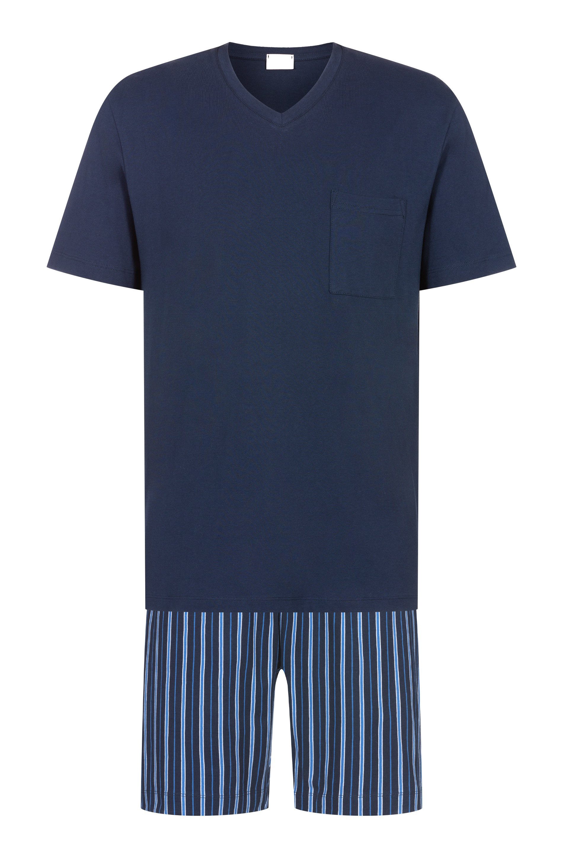 Mey Shortama Straight Kortarm-shirt met borstzak