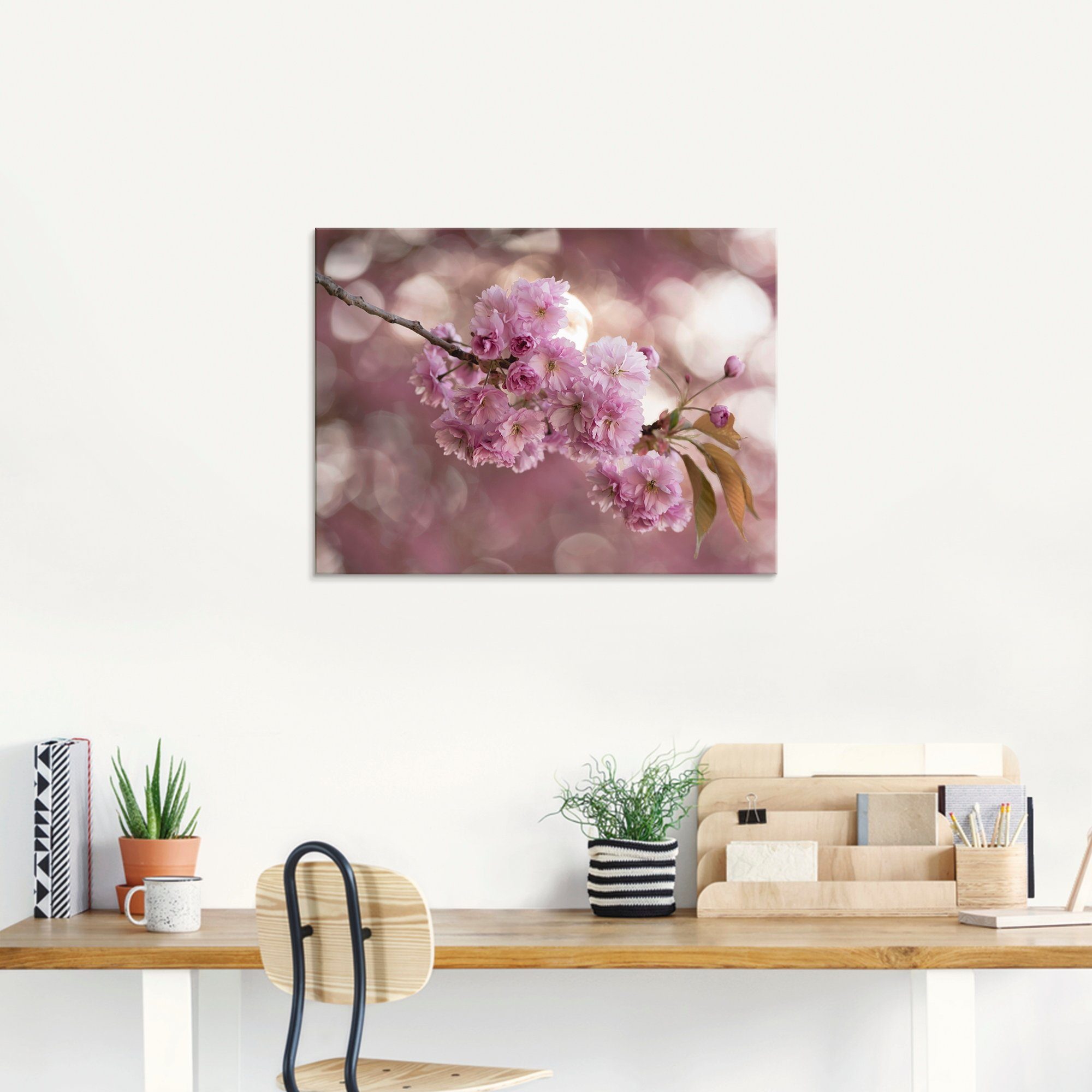 Artland Print op glas Japanse kersenbloesem in Love III