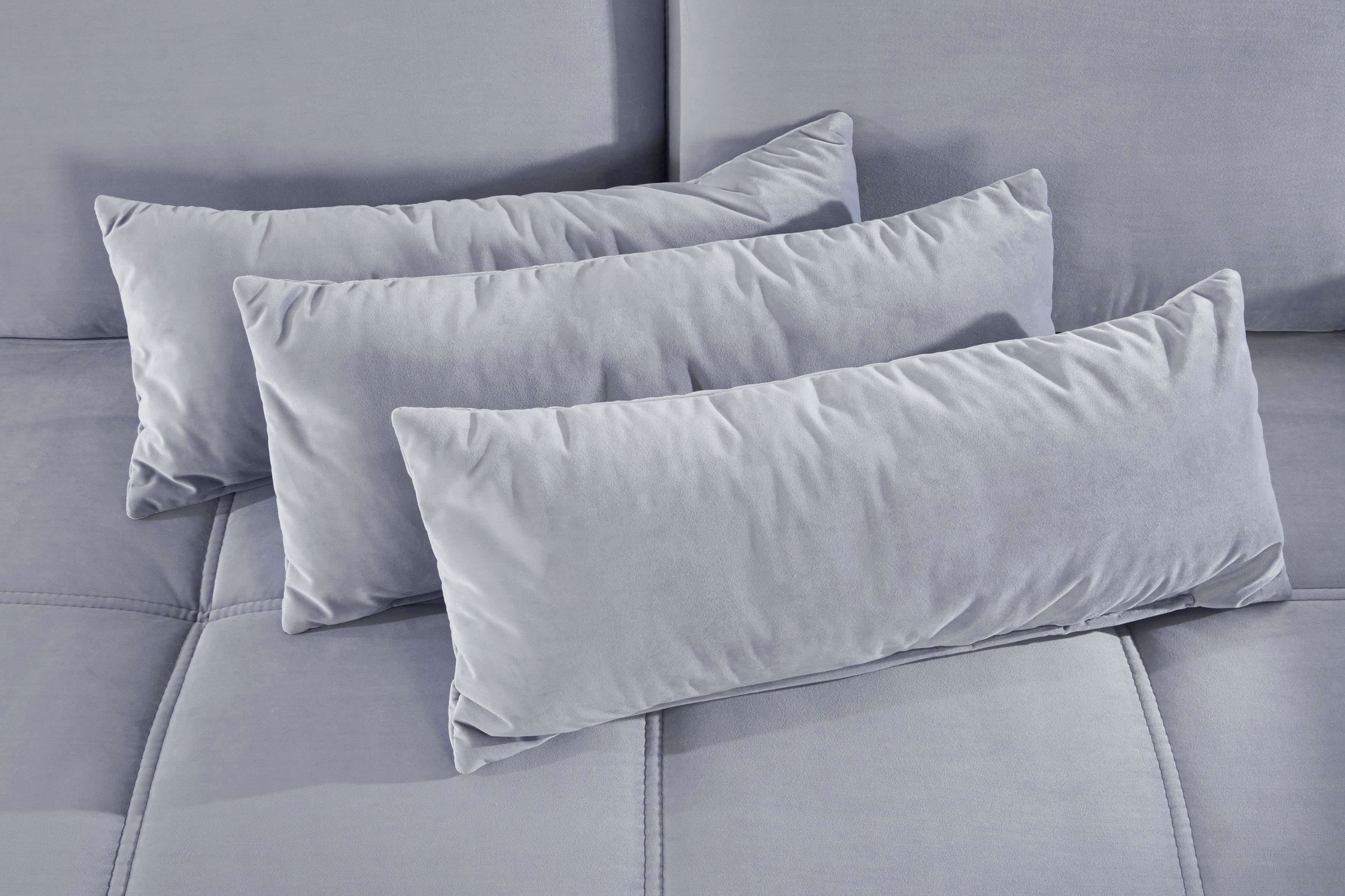 Places of Style Hoekbank Costello L-vorm, met zitdiepteverstelling, armleuningverstelling en
