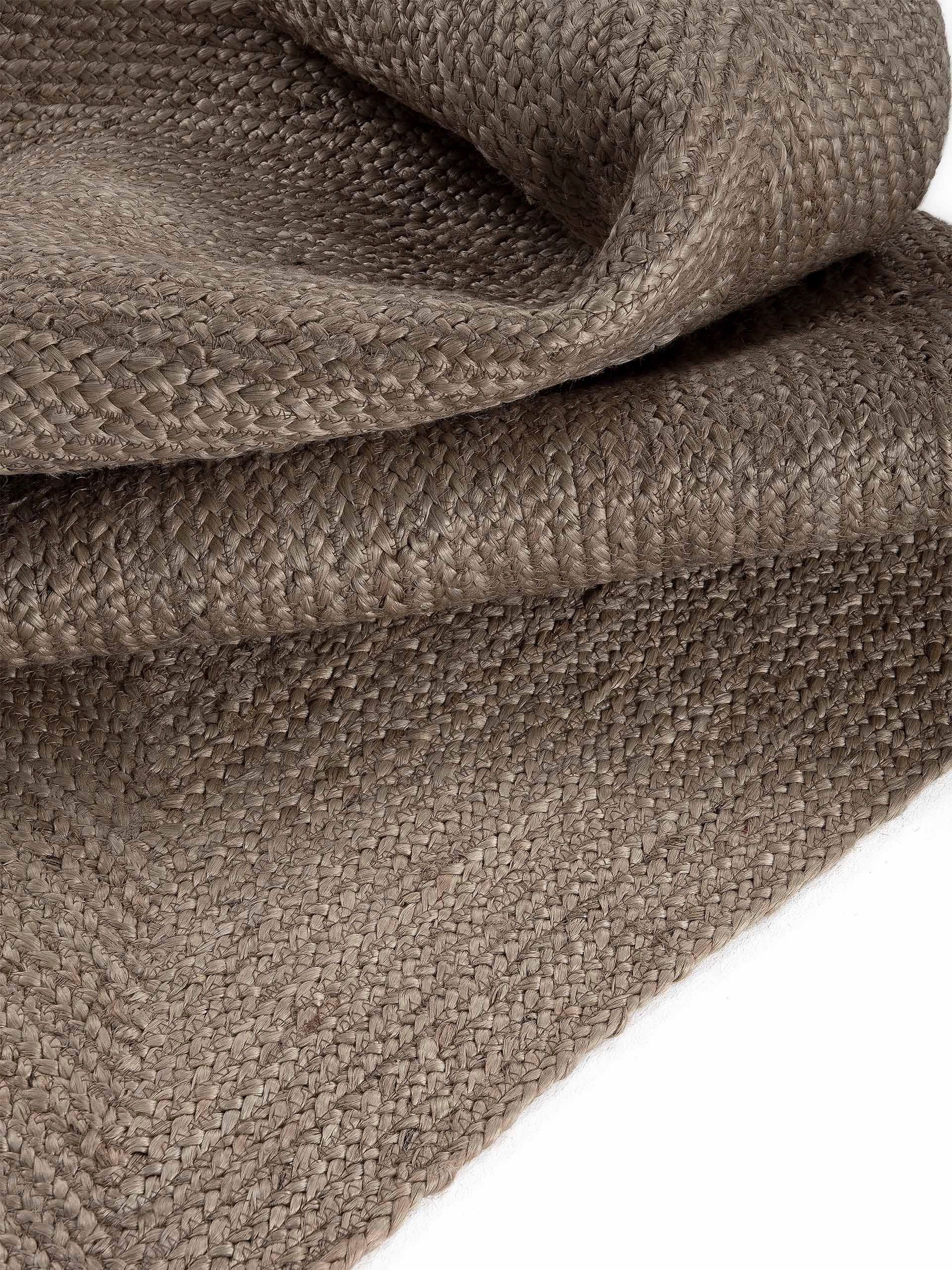 carpetfine Vloerkleed Nele jute-vloerkleed natuurmateriaal gevlochten tweezijdig te gebruiken kleed van 100% jute, vierkant en als loper