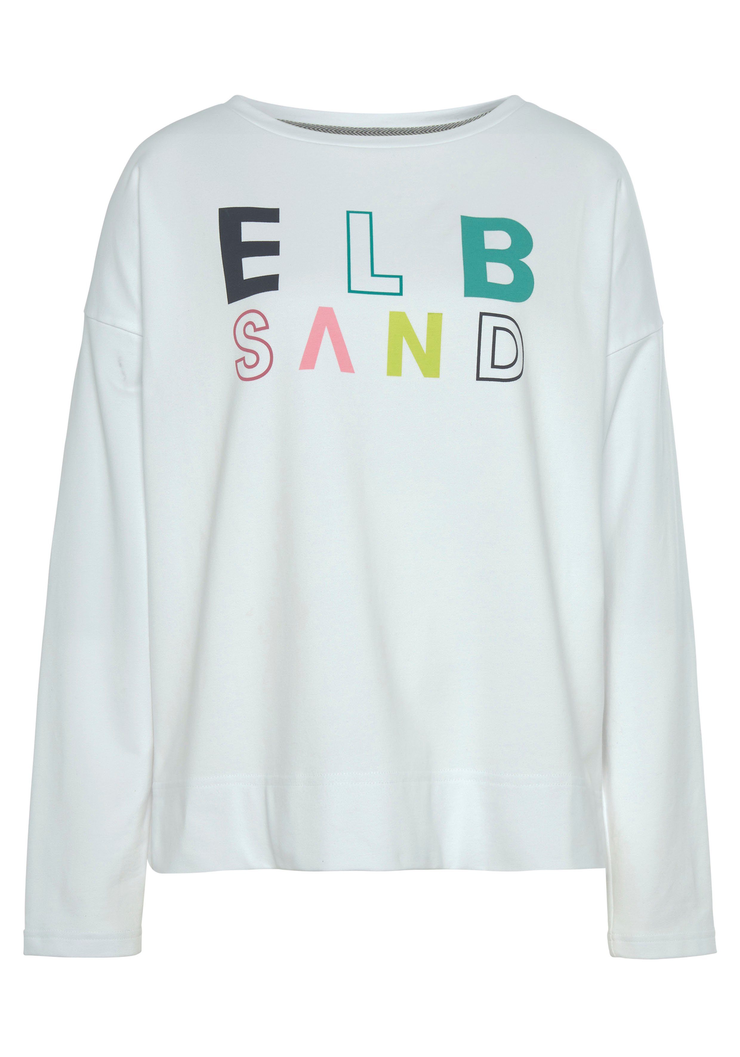 Elbsand Sweatshirt Aliisa met logoprint voor, basic-pasvorm, sportief-casual