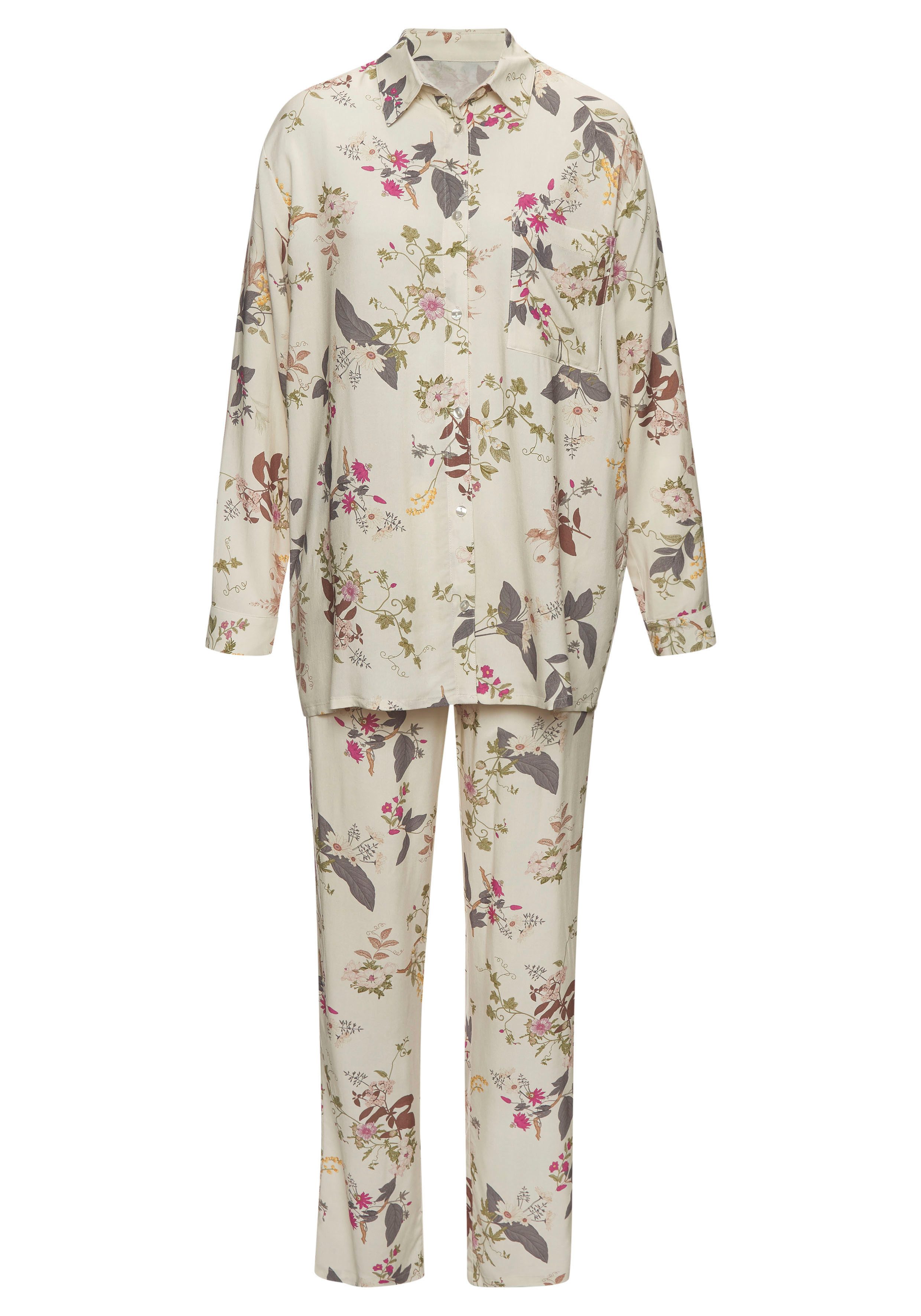 Lascana Pyjama in klassieke stijl (2-delig)