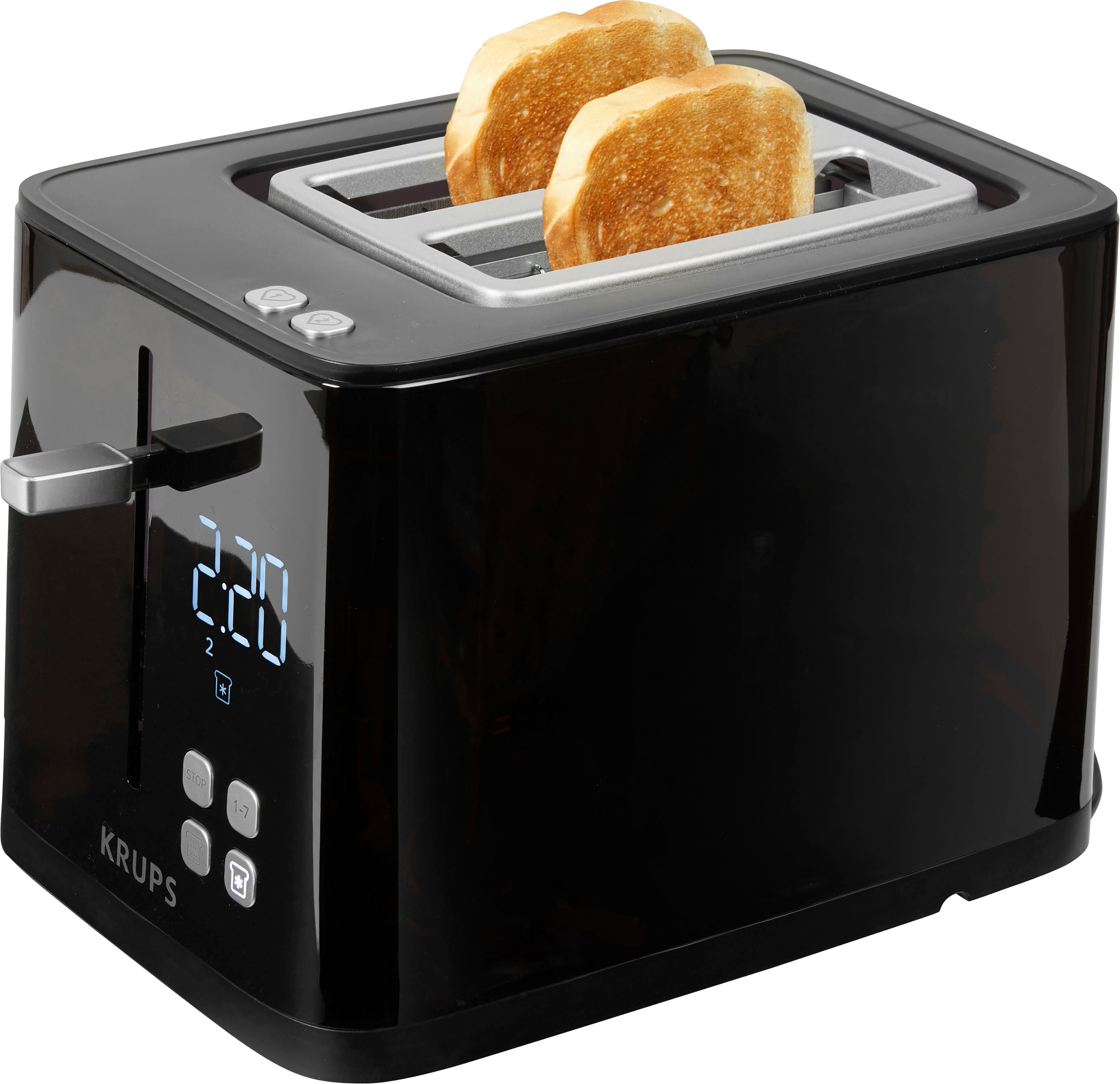 Krups Toaster KH6418 Smart'n Light Digitaal display, 7 bruiningsgraden, automatische centrering van het brood