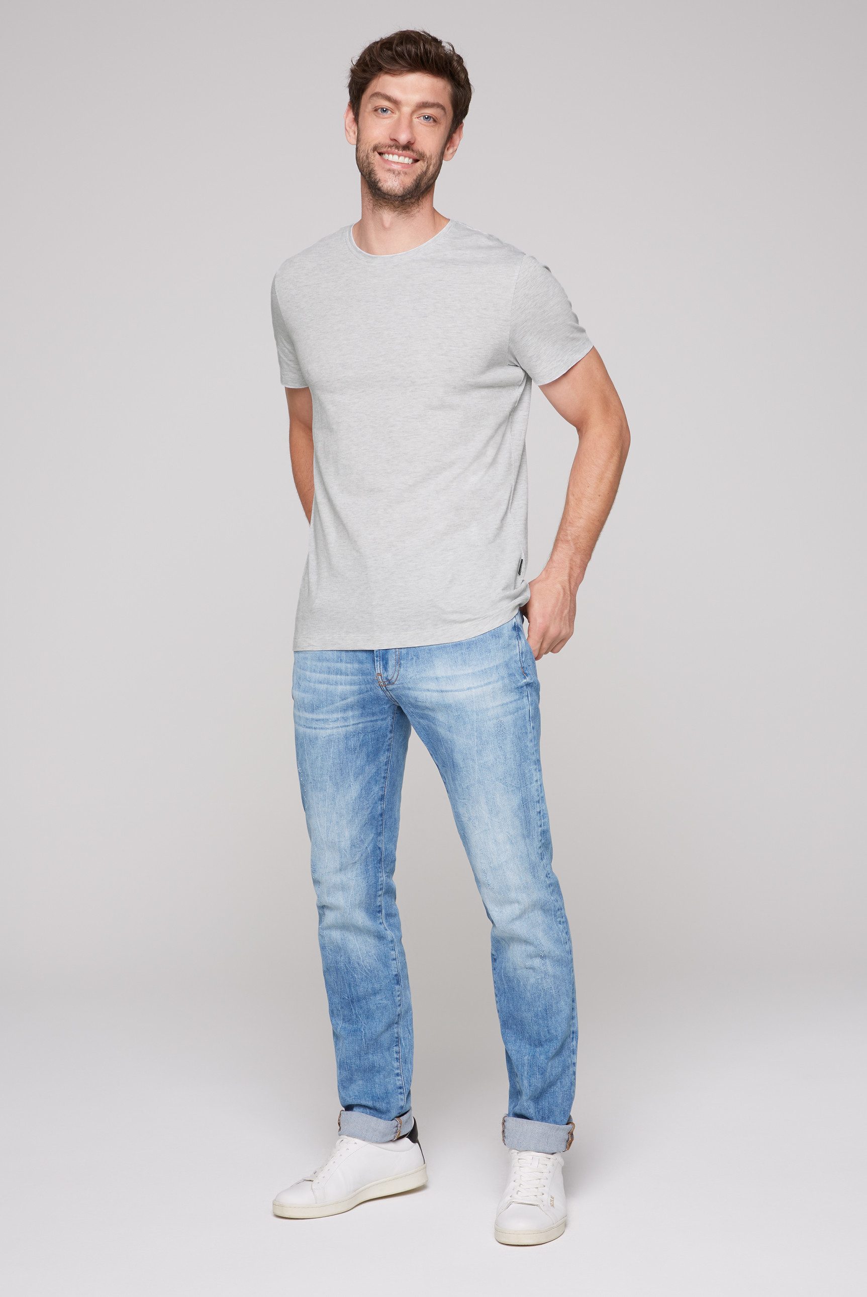 CAMP DAVID T-shirt in 2-pack met ronde hals