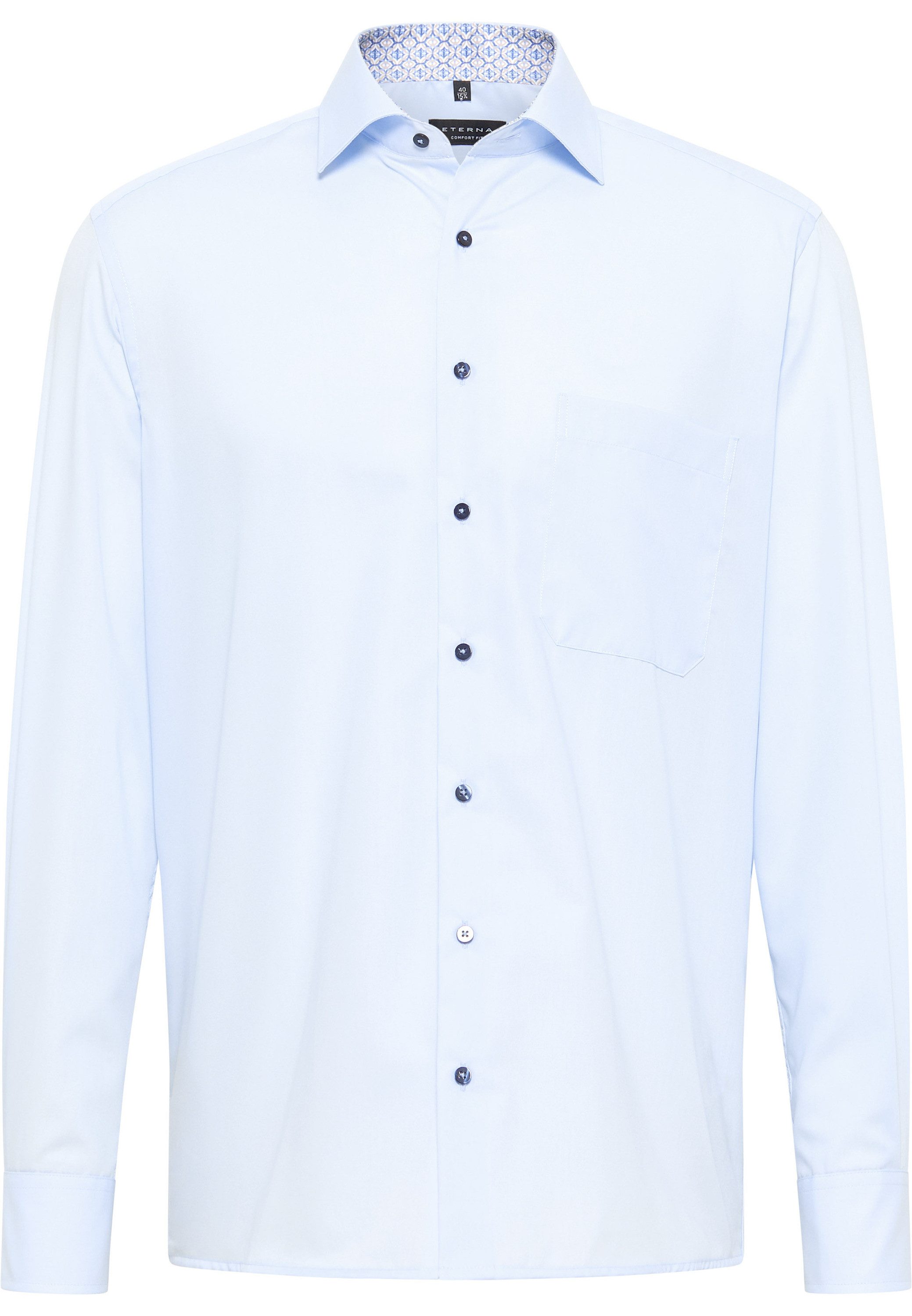 Eterna Overhemd met lange mouwen Comfort fit NON IRON (strijkvrij)