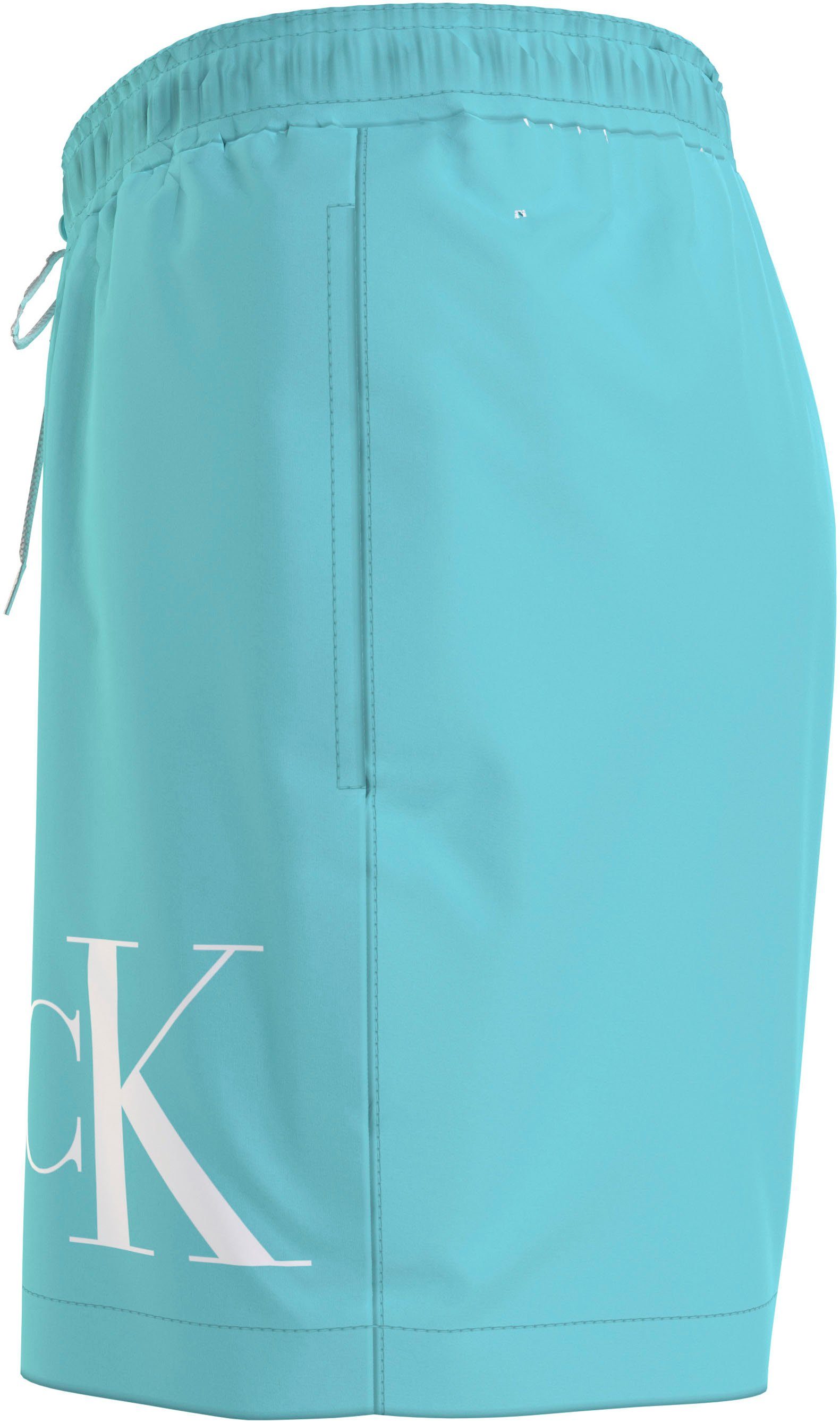 Calvin Klein Swimwear Zwemshort MEDIUM DRAWSTRING met contrastkleurig logo